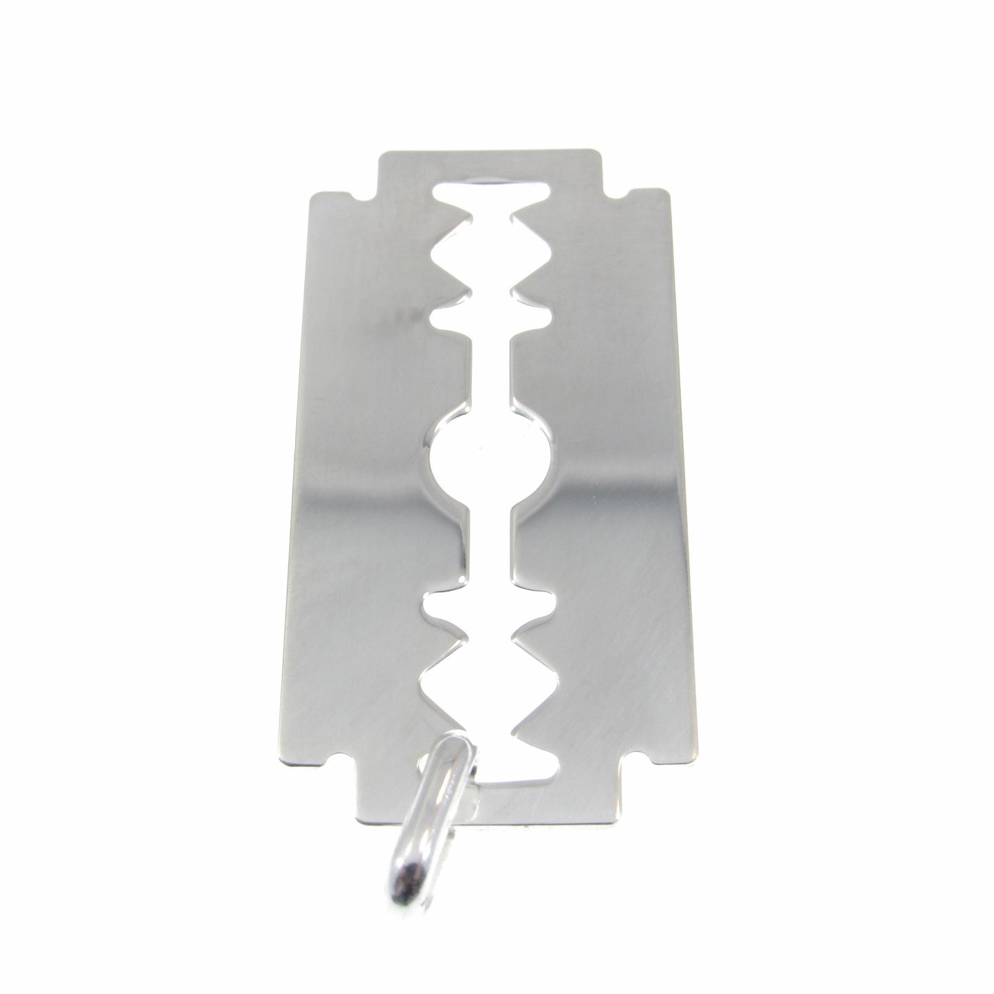 Solid 925 Sterling Silver Razor Blade Pendant, Industrial Streetwear Jewelry, Engravable Pendant, Modern & Edgy Jewelry Gift Idea for Him