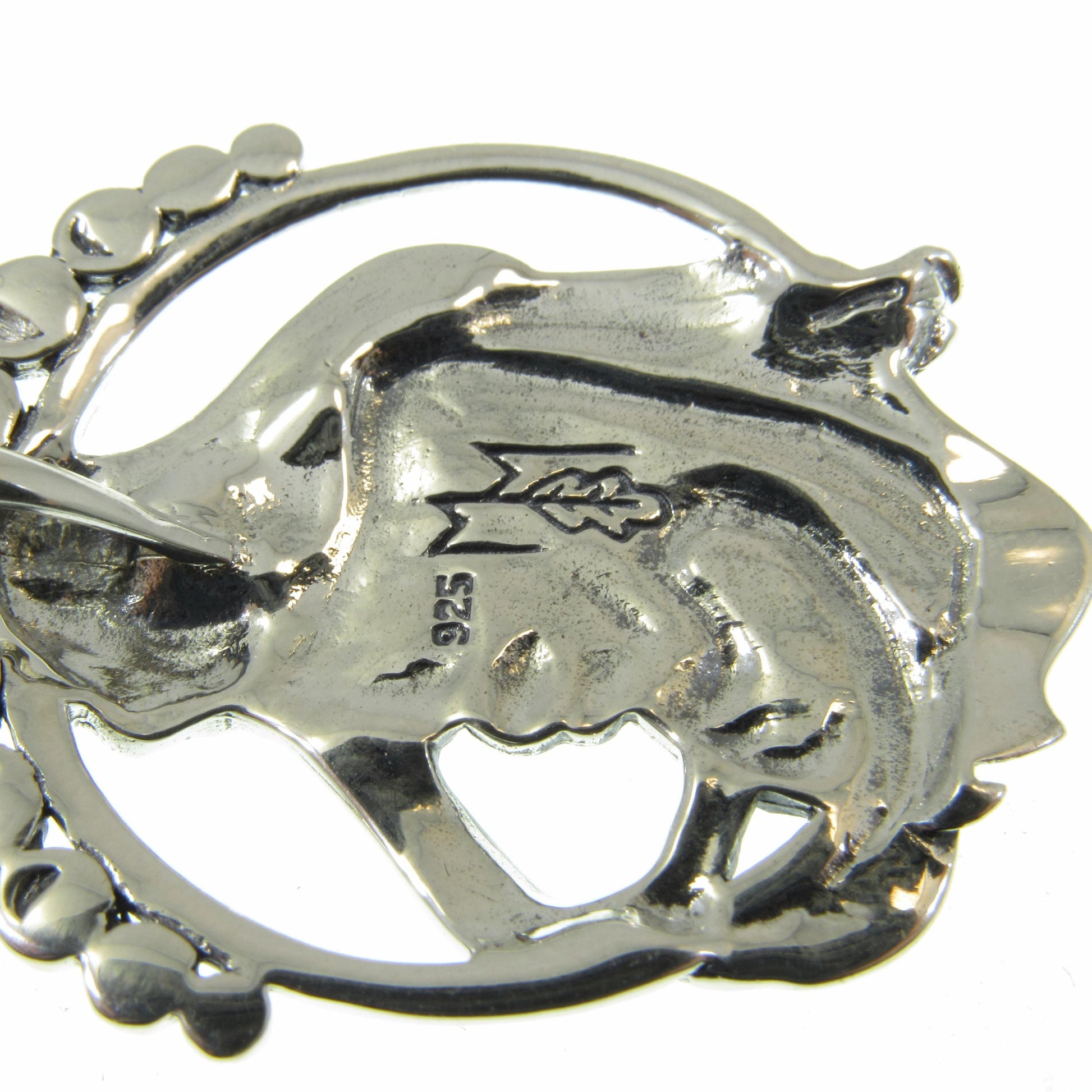 Solid 925 Sterling Silver Phases of the Moon Pendant by Mickie Mueller, Lunar Eclipse Goddess Amulet, Cycle of Life Astrology Jewelry