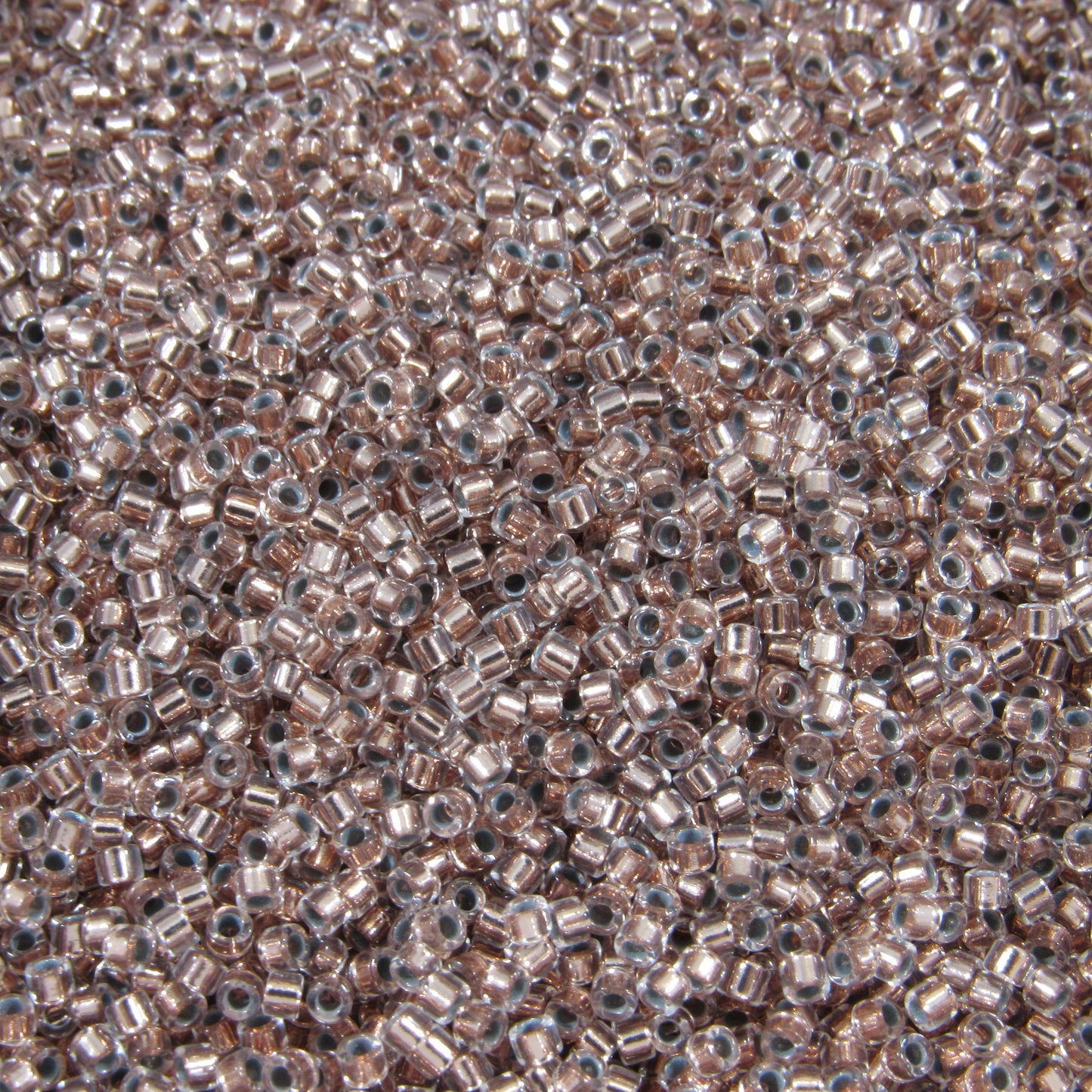 DB0037 11/0 Miyuki Copper Lined Crystal Delica Seed Beads, 5 Grams Tube, 25 Grams Bag, DB37, DB-37 Japanese Glass Delicas for Jewelry Making