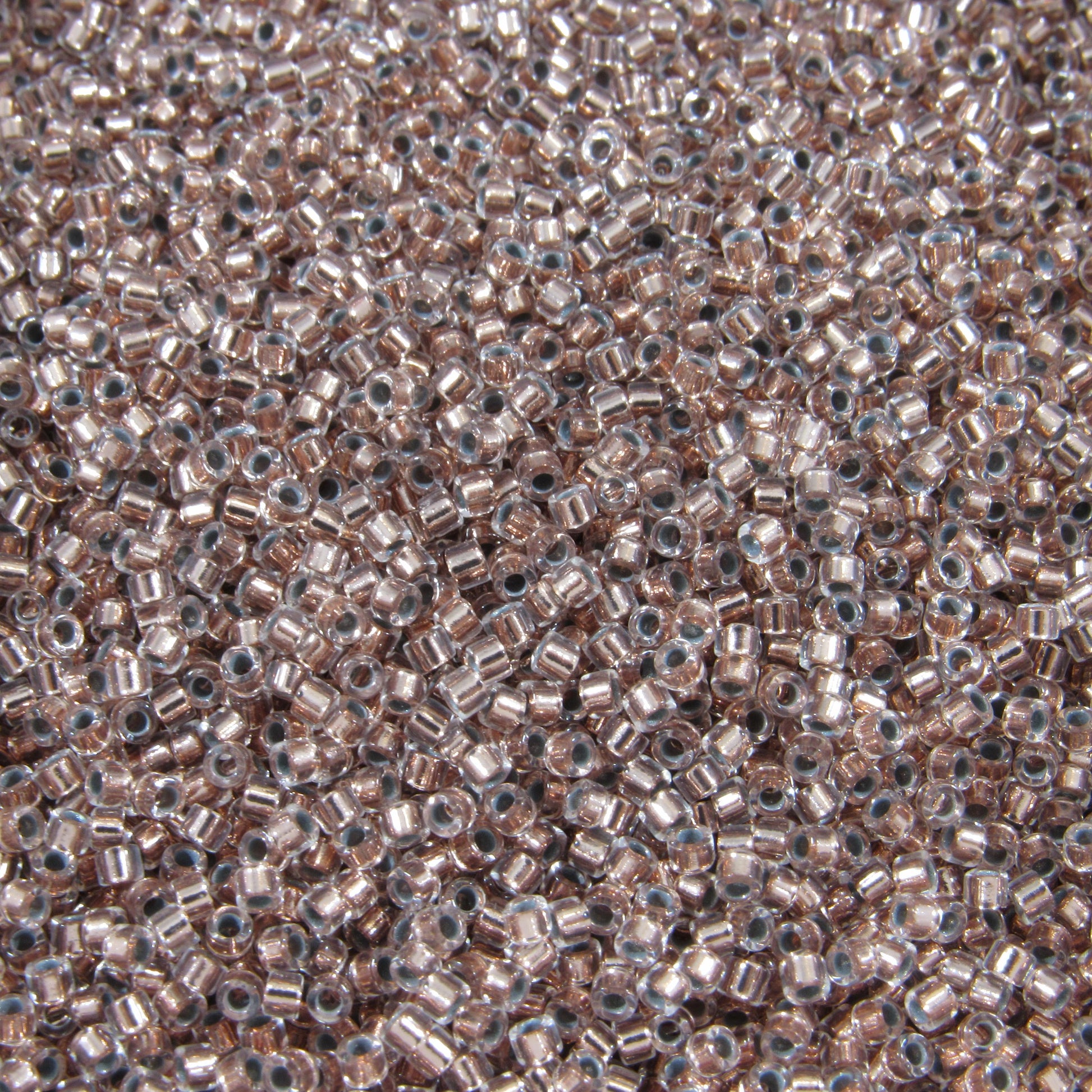 DB0037 11/0 Miyuki Copper Lined Crystal Delica Seed Beads, 5 Grams Tube, 25 Grams Bag, DB37, DB-37 Japanese Glass Delicas for Jewelry Making