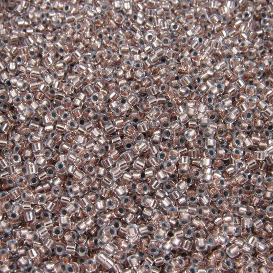 DB0037 11/0 Miyuki Copper Lined Crystal Delica Seed Beads, 5 Grams Tube, 25 Grams Bag, DB37, DB-37 Japanese Glass Delicas for Jewelry Making