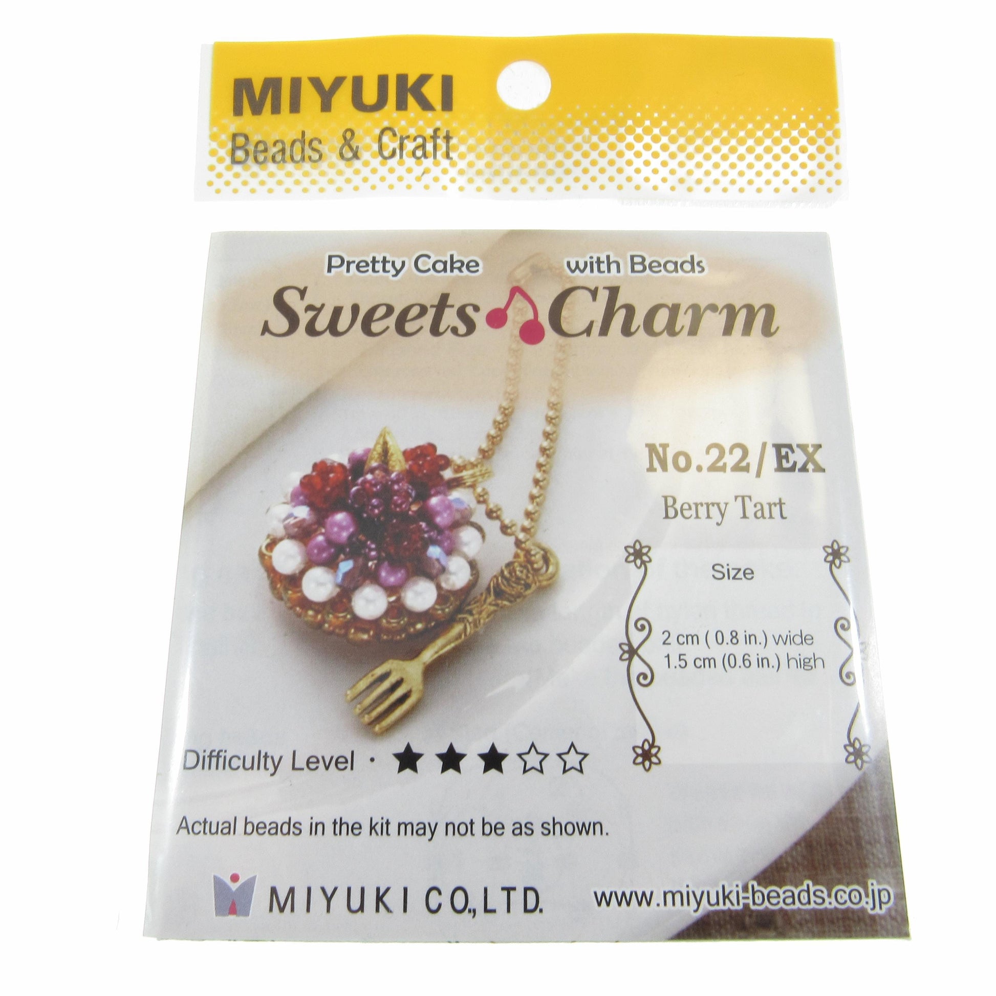Berry Tart Kit, Miyuki Bead Jewelry Making Kit, MAS-22, Sweet Treats Pretty Cake, Difficulty Level 3/5, Japanese Seed Beads Project
