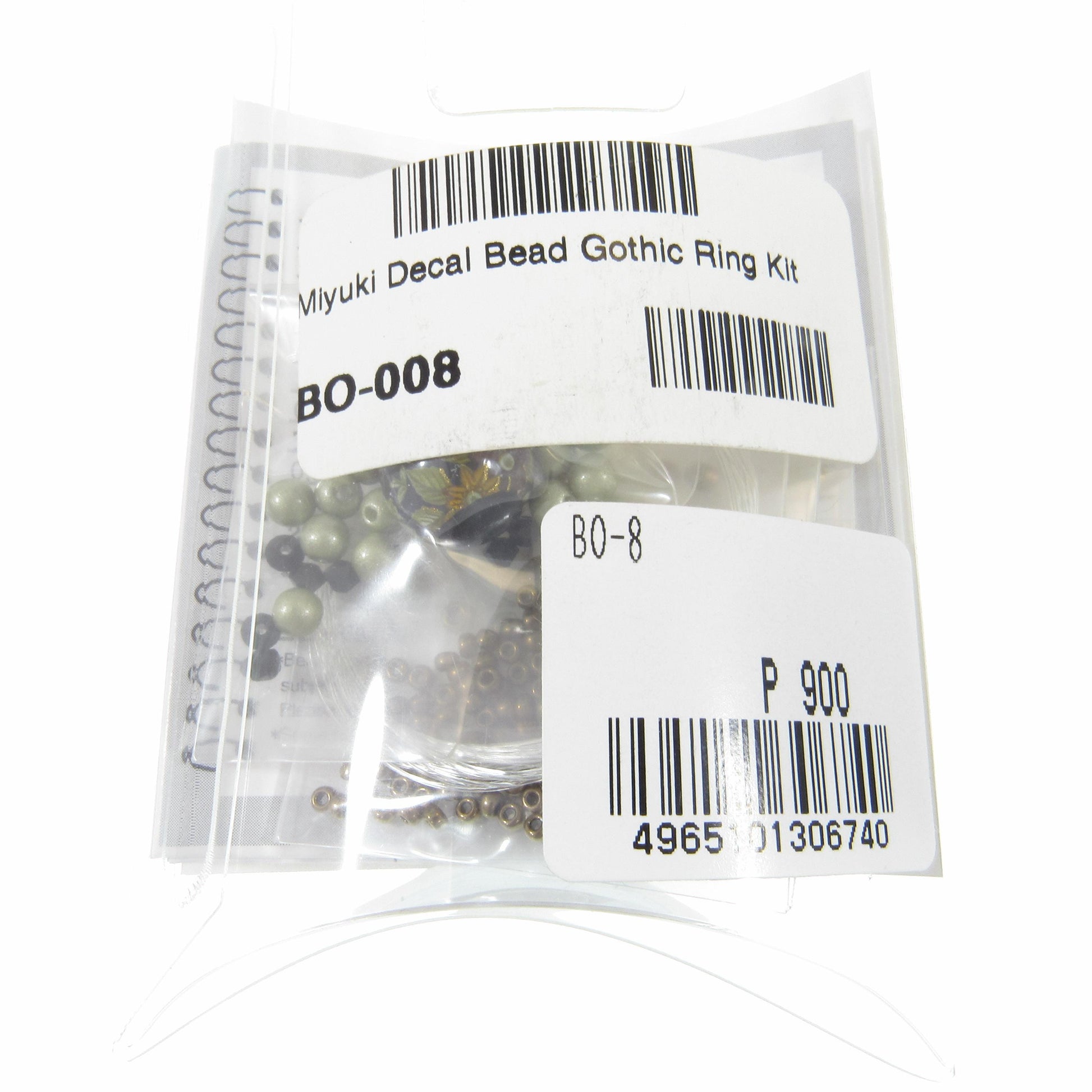 Decal bead Gothic Ring, Miyuki Bead Jewelry Making Kit, BO-8, Difficulty Level 3/5, Japanese Seed Beads Project