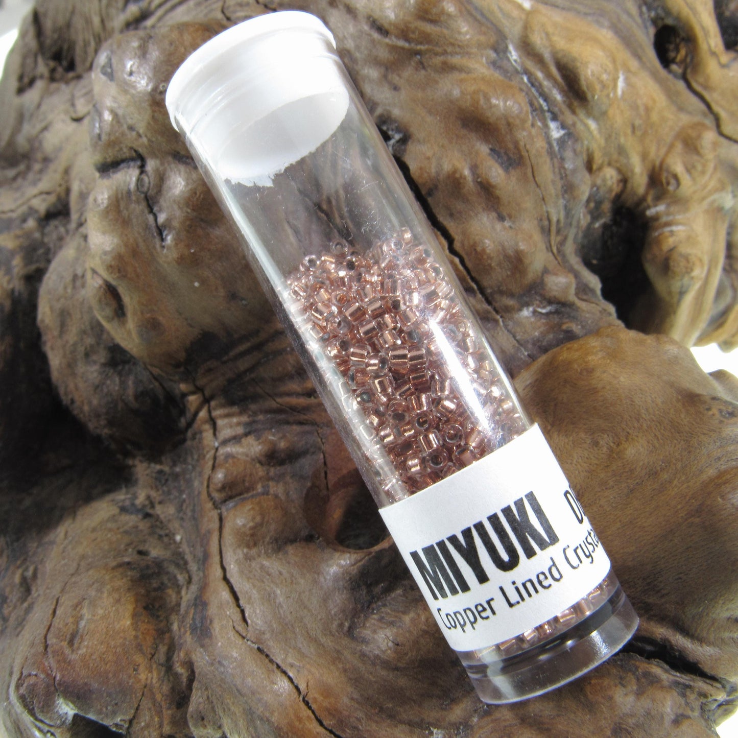 DB0037 11/0 Miyuki Copper Lined Crystal Delica Seed Beads, 5 Grams Tube, 25 Grams Bag, DB37, DB-37 Japanese Glass Delicas for Jewelry Making