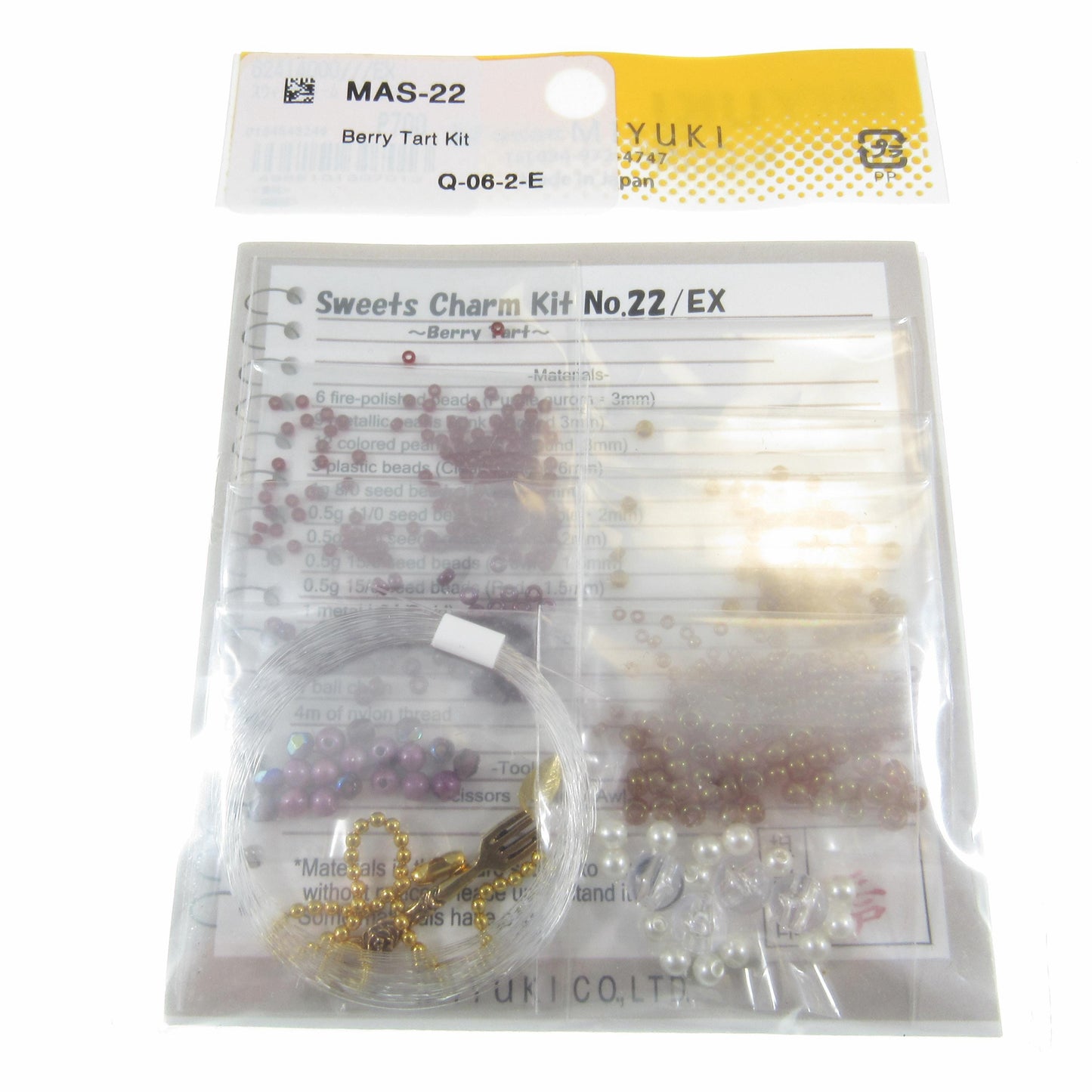 Berry Tart Kit, Miyuki Bead Jewelry Making Kit, MAS-22, Sweet Treats Pretty Cake, Difficulty Level 3/5, Japanese Seed Beads Project