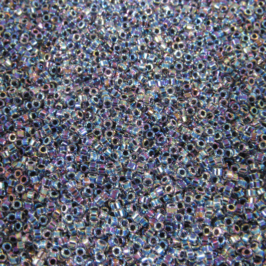 DB0086 11/0 Miyuki Noir Lined Crystal AB Delica Seed Beads, 5 Grams Tube, 25 Grams Bag DB86, DB-86 Japanese Glass Delicas for Jewelry Making