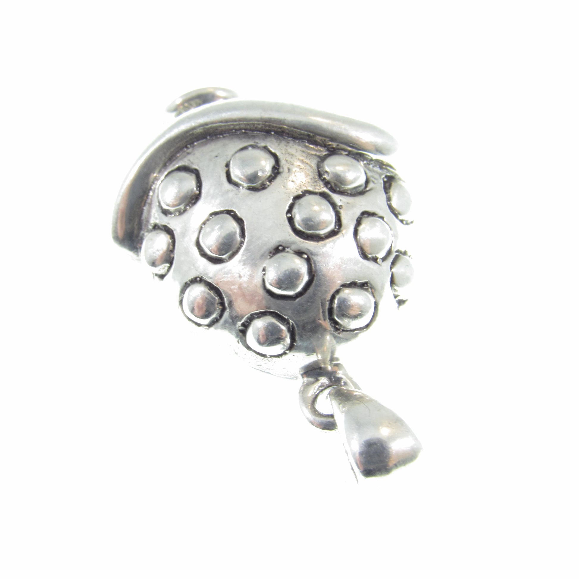 Solid 925 Sterling Silver Mushroom Pendant – Whimsical Toadstool Necklace Charm, Cottagecore Jewelry, Fantasy Forest Charm, Nature Gift