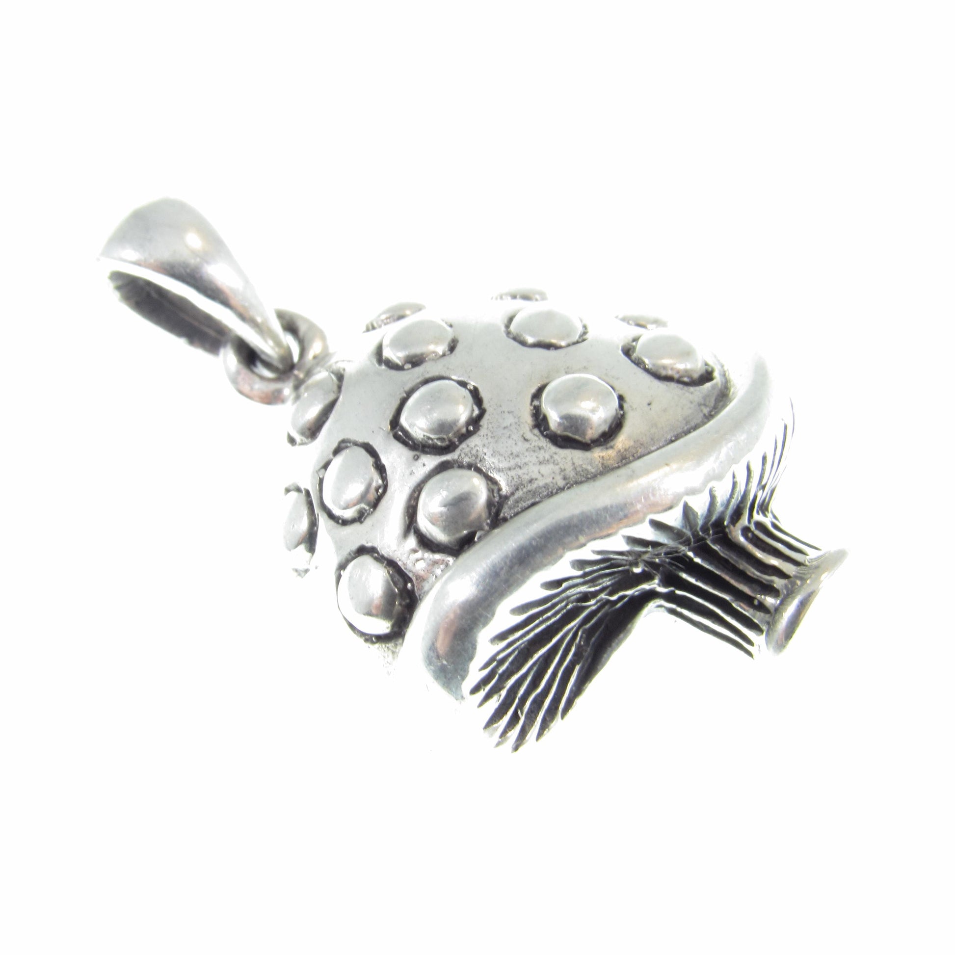 Solid 925 Sterling Silver Mushroom Pendant – Whimsical Toadstool Necklace Charm, Cottagecore Jewelry, Fantasy Forest Charm, Nature Gift