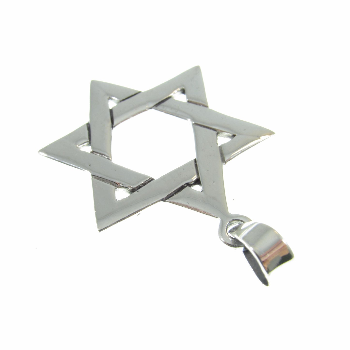 Solid 925 Sterling Silver Star of David Pendant – Interlocking Jewish Symbol Necklace Charm, Magen David Gift for Men & Women