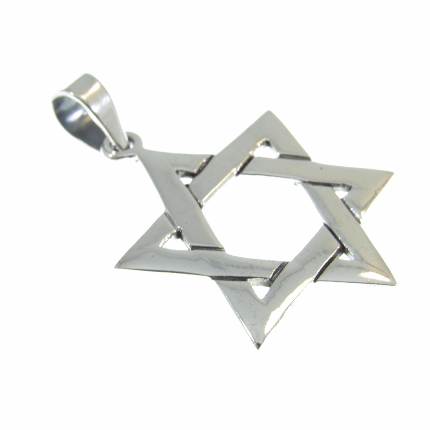 Solid 925 Sterling Silver Star of David Pendant – Interlocking Jewish Symbol Necklace Charm, Magen David Gift for Men & Women