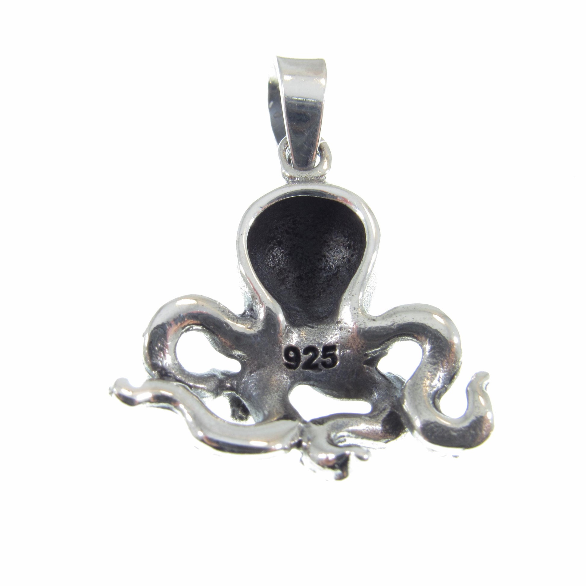Solid 925 Sterling Silver Octopus Pendant with Tentacles, Unique Handcrafted Mythical Sea Life Jewelry Charm, Ocean and Nautical Gift