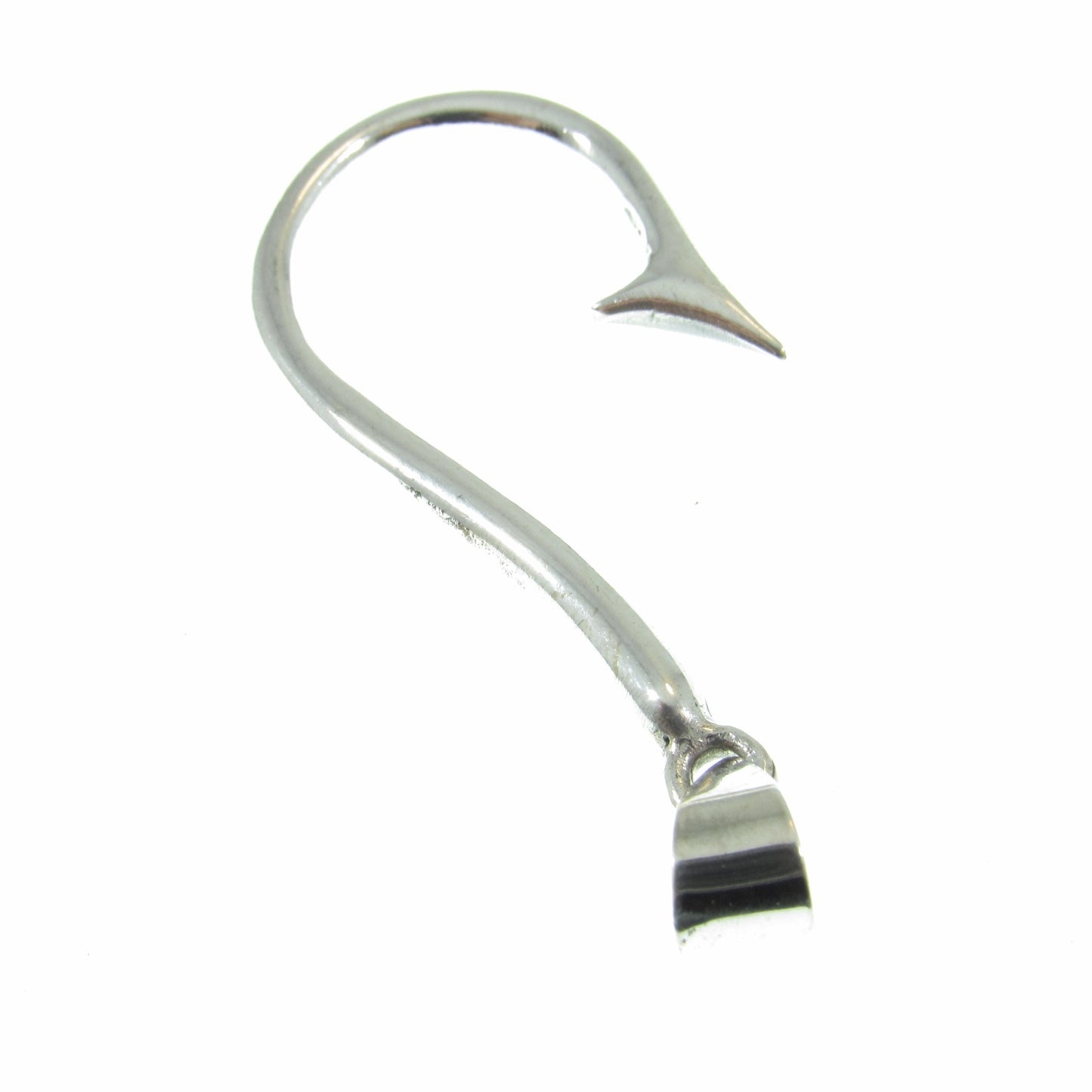 Solid 925 Sterling Silver Fish Hook Pendant - Barbed Fishhook - Handcrafted Fisherman's Charm - Unique High Quality Nautical Jewelry