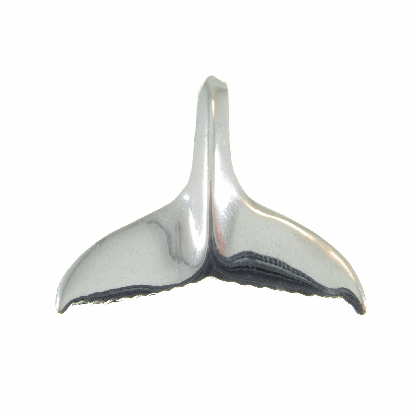 Solid 925 Sterling Silver 3D Whale Tail Slide Pendant - Handcrafted Nautical Jewelry Charm - Unique Design - Ocean & Sea Lover's Gift Idea