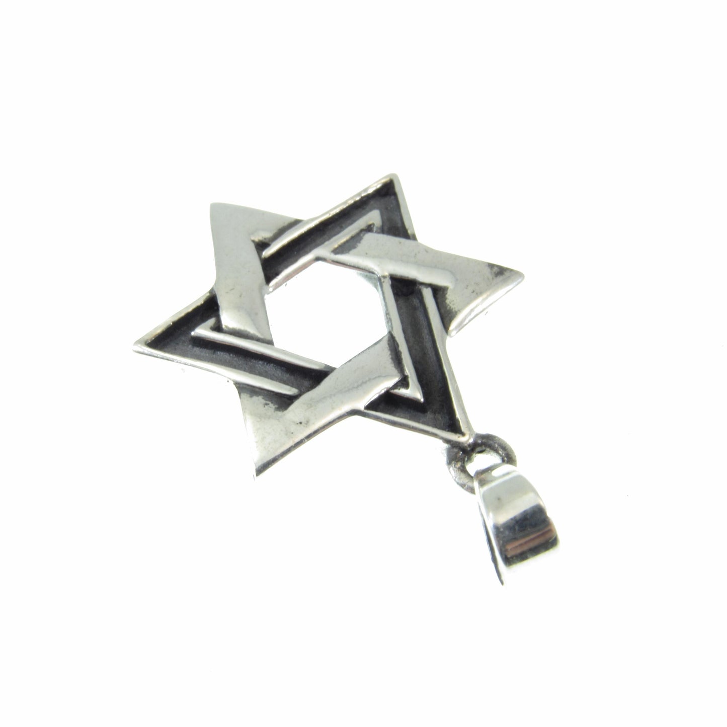 Solid 925 Sterling Silver Star of David Pendant – Jewish Charm - Magen David Necklace, Religious Symbol, Men’s & Women’s Jewelry Gift