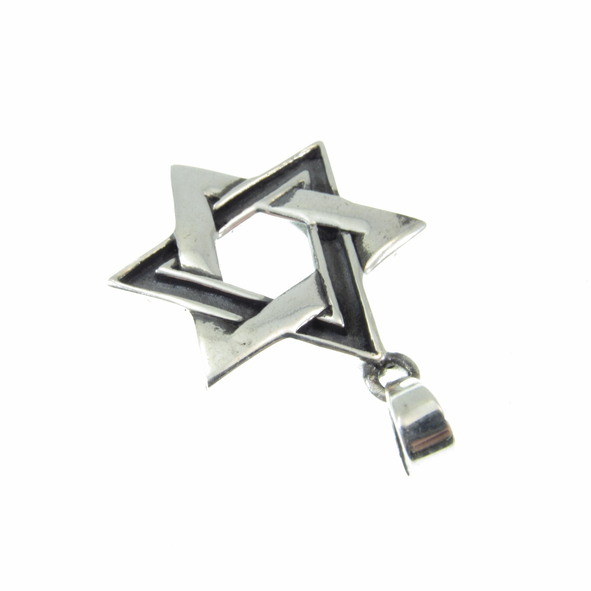 Solid 925 Sterling Silver Star of David Pendant – Jewish Charm - Magen David Necklace, Religious Symbol, Men’s & Women’s Jewelry Gift