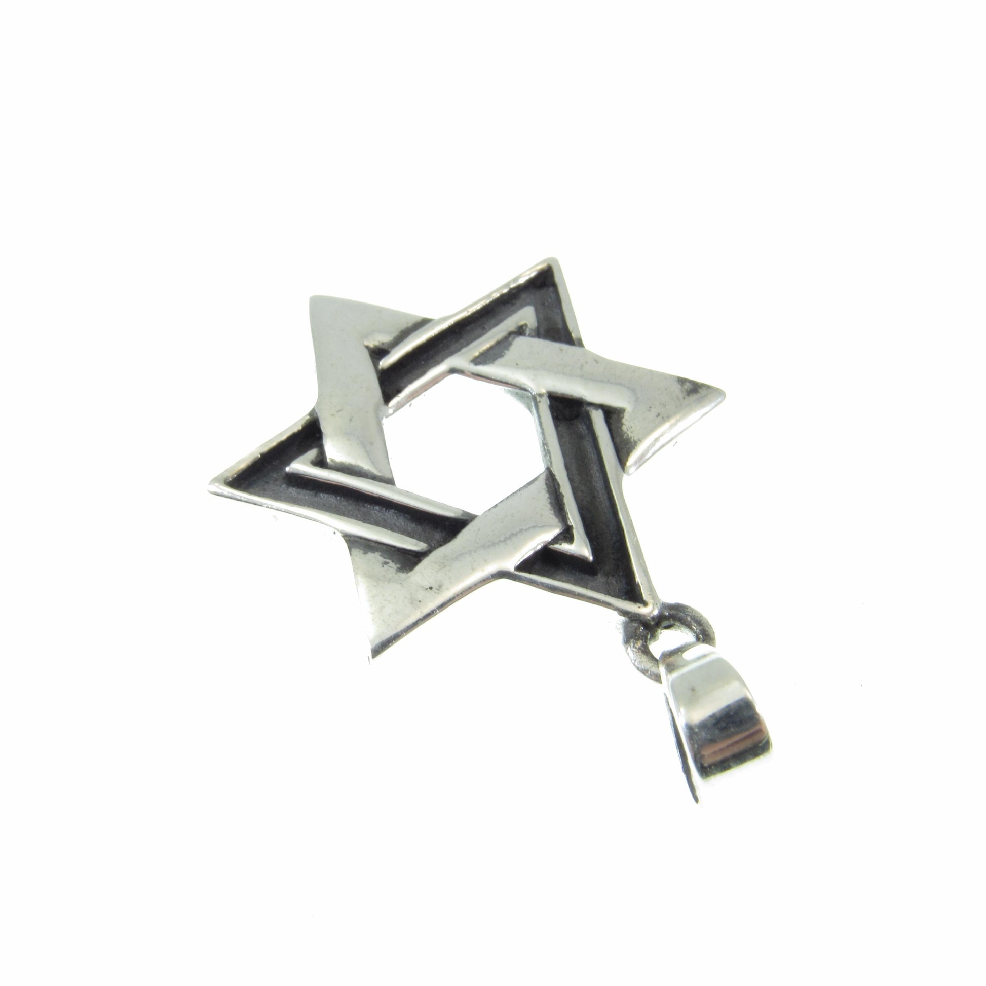 Solid 925 Sterling Silver Star of David Pendant – Jewish Charm - Magen David Necklace, Religious Symbol, Men’s & Women’s Jewelry Gift