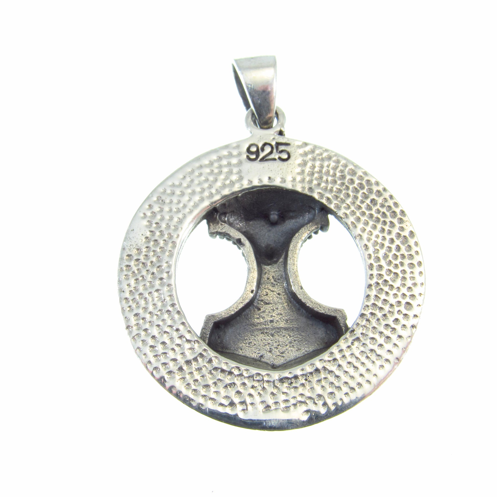 Solid 925 Sterling Silver Viking Thor’s Hammer Pendant – Norse Mythology Necklace Pendant, Mjolnir Amulet, Nordic Pagan Jewelry for Men