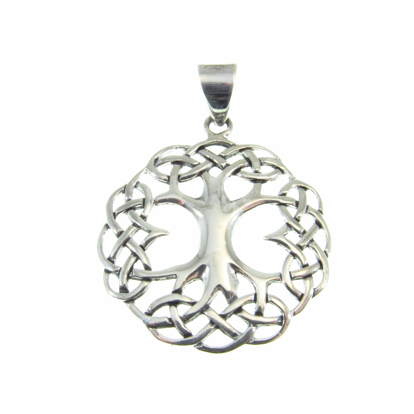 Solid 925 Sterling Silver Tree of Life Pendant – Celtic Jewelry, Spiritual Necklace Charm, Nature-Inspired Gift, Norse Pagan Wiccan Amulet