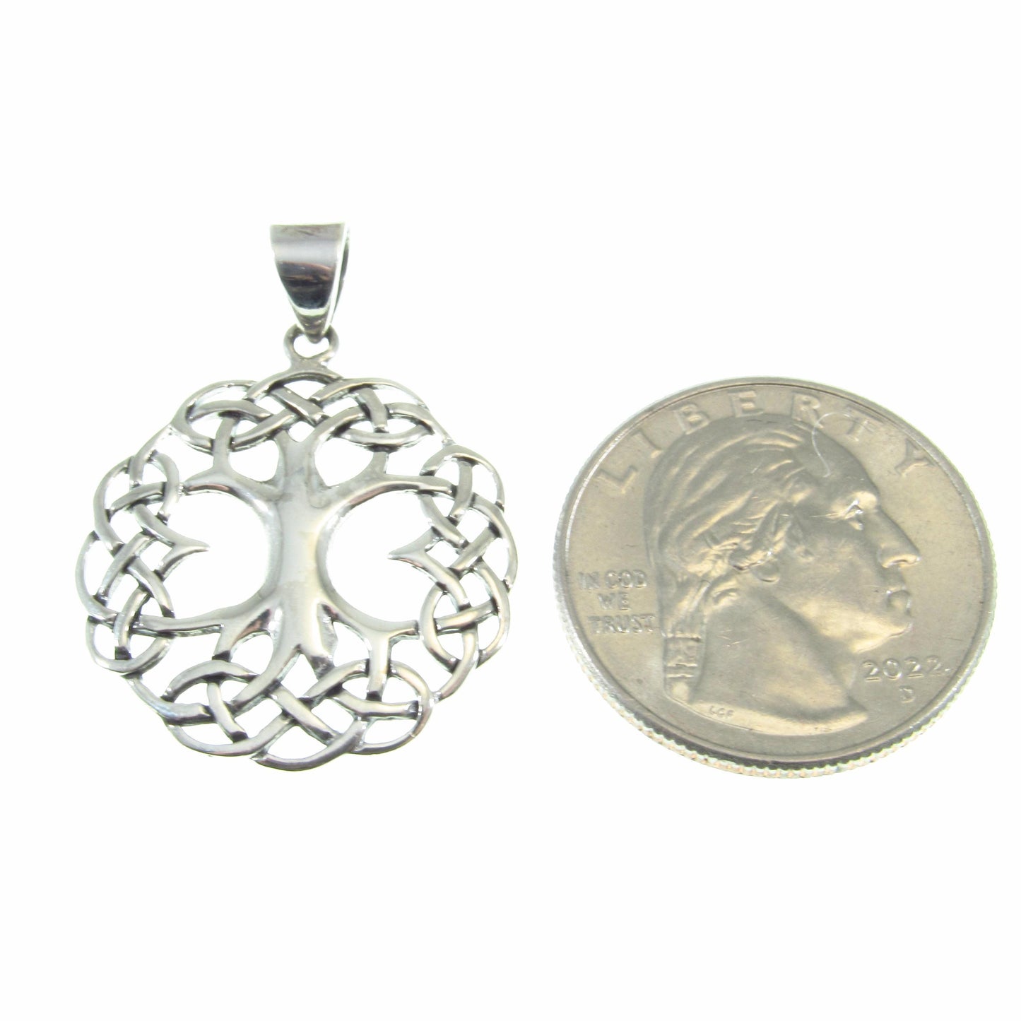 Solid 925 Sterling Silver Tree of Life Pendant – Celtic Jewelry, Spiritual Necklace Charm, Nature-Inspired Gift, Norse Pagan Wiccan Amulet