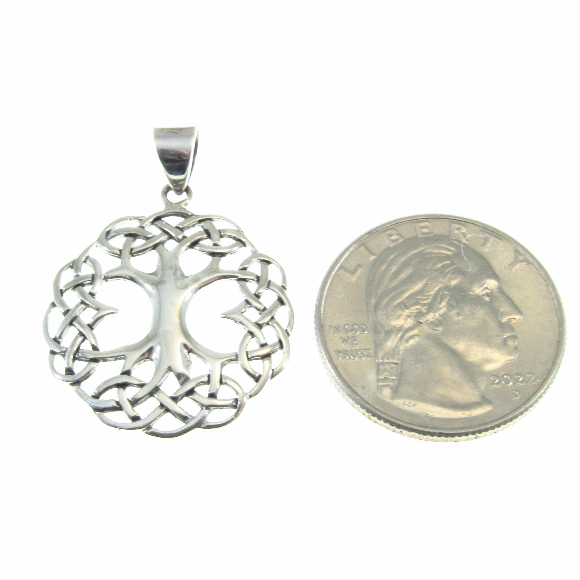 Solid 925 Sterling Silver Tree of Life Pendant – Celtic Jewelry, Spiritual Necklace Charm, Nature-Inspired Gift, Norse Pagan Wiccan Amulet