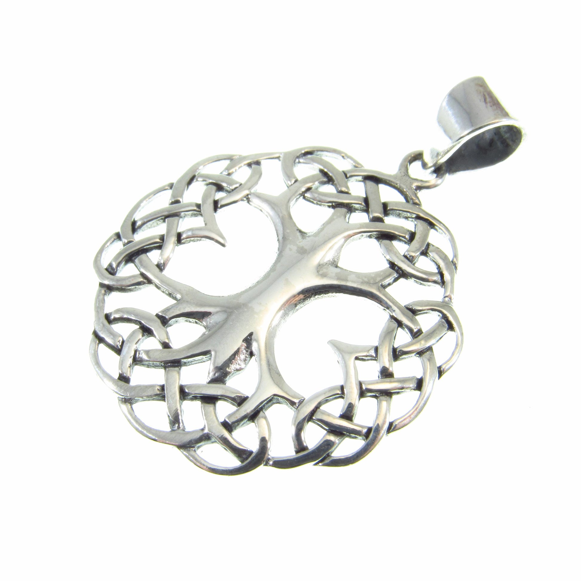 Solid 925 Sterling Silver Tree of Life Pendant – Celtic Jewelry, Spiritual Necklace Charm, Nature-Inspired Gift, Norse Pagan Wiccan Amulet