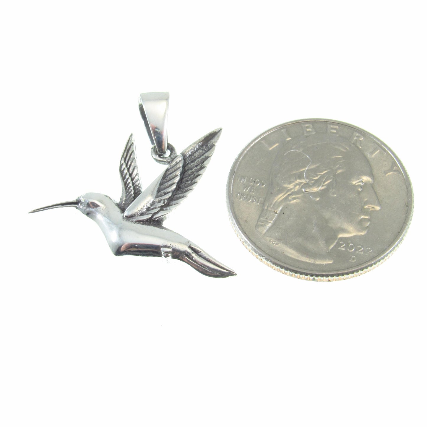 Sterling 925 Silver Hummingbird Pendant – Humming Bird Necklace Charm, Nature-Inspired Jewelry, Bird Lover Gift for Women & Men