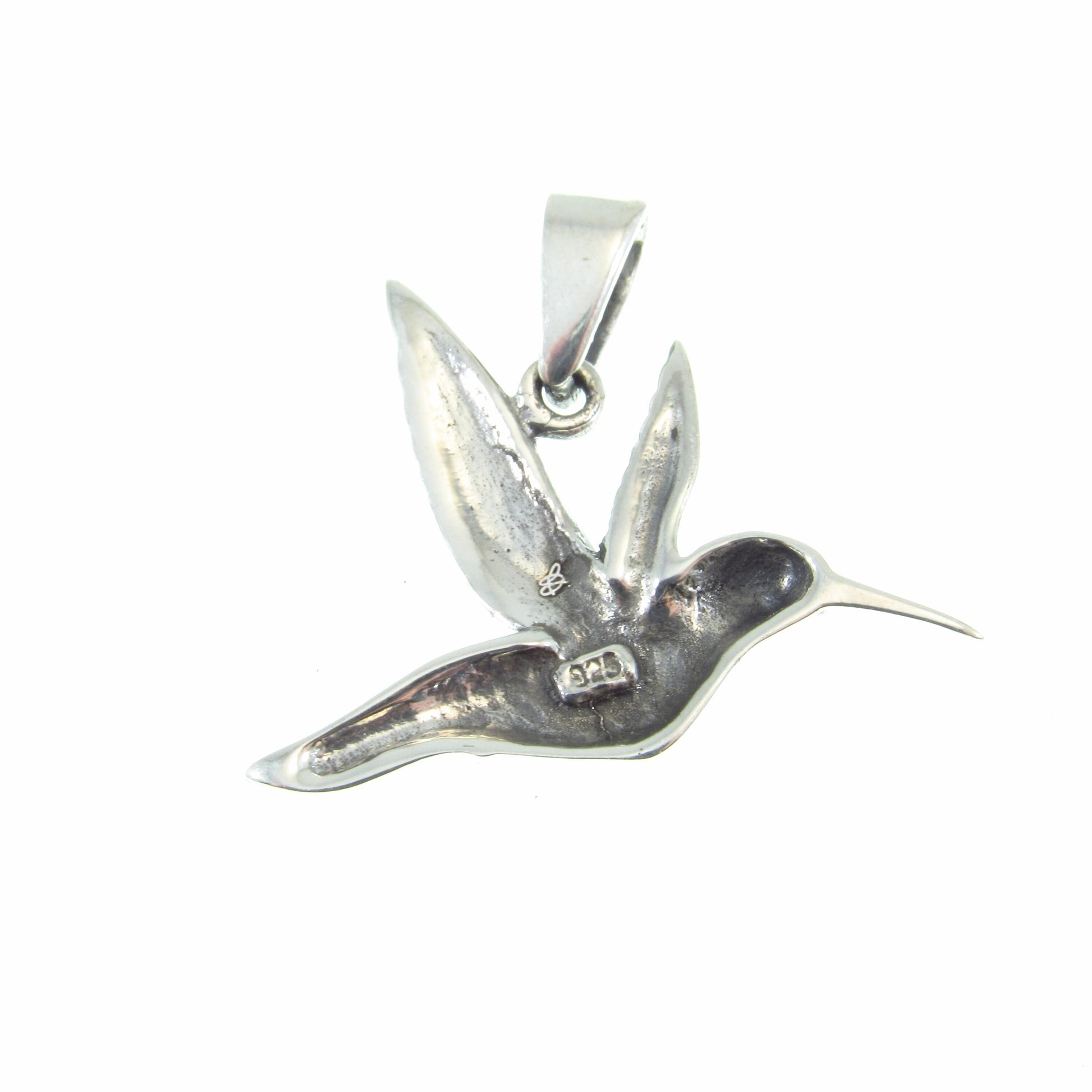 Sterling 925 Silver Hummingbird Pendant – Humming Bird Necklace Charm, Nature-Inspired Jewelry, Bird Lover Gift for Women & Men