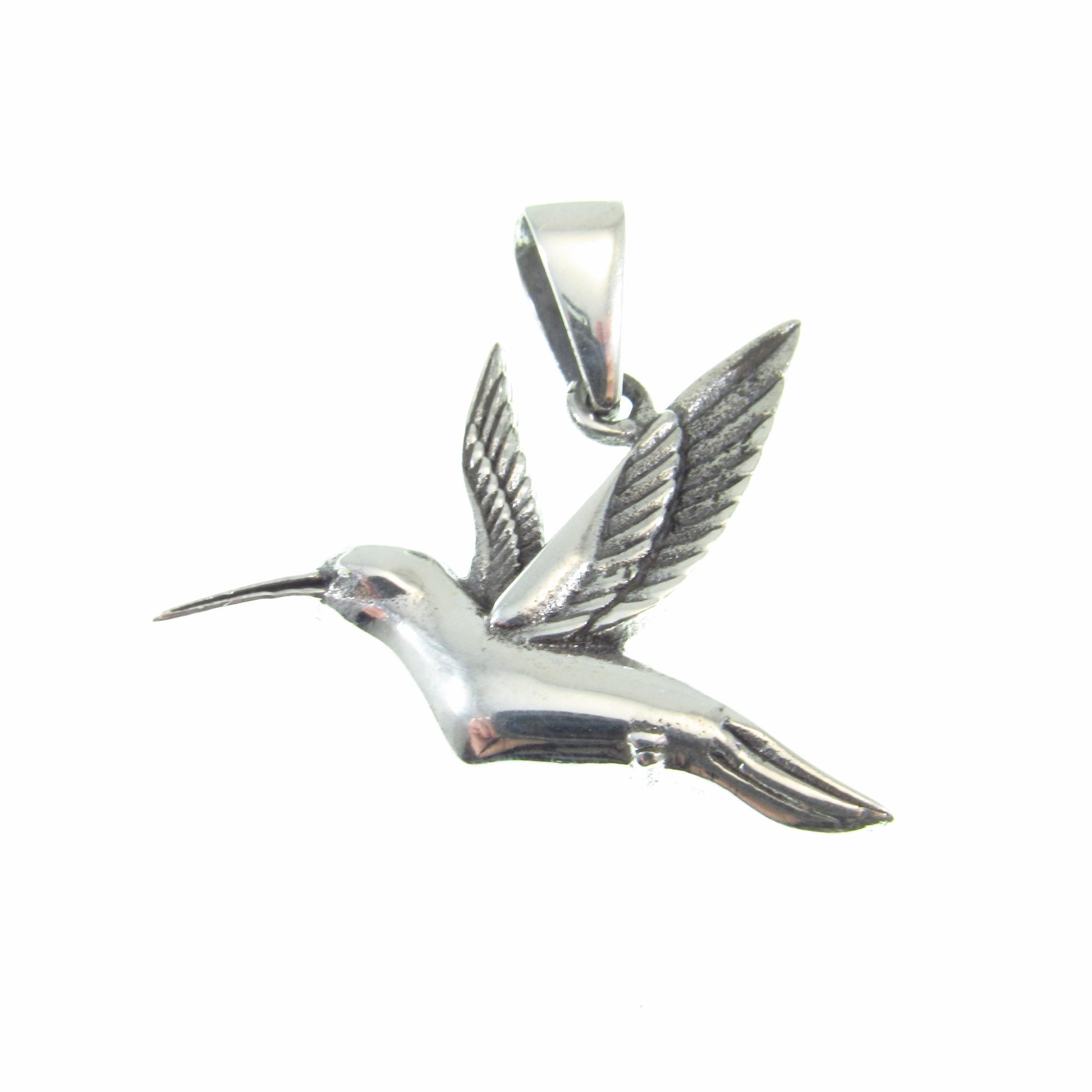Sterling 925 Silver Hummingbird Pendant – Humming Bird Necklace Charm, Nature-Inspired Jewelry, Bird Lover Gift for Women & Men
