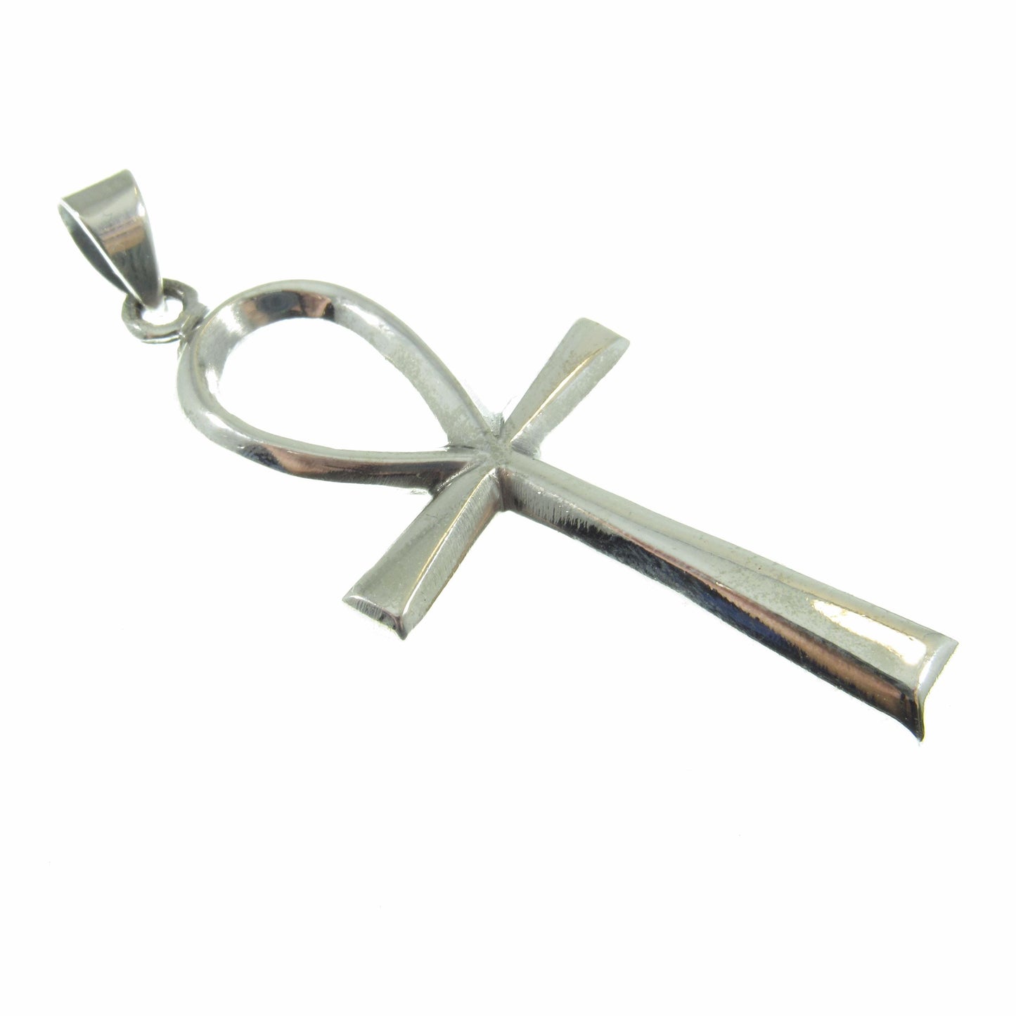 Large Solid 925 Sterling Silver Egyptian Ankh, Crux Ansata Cross, Handcrafted Egyptian Jewelry, Key of Life Pendant for Men