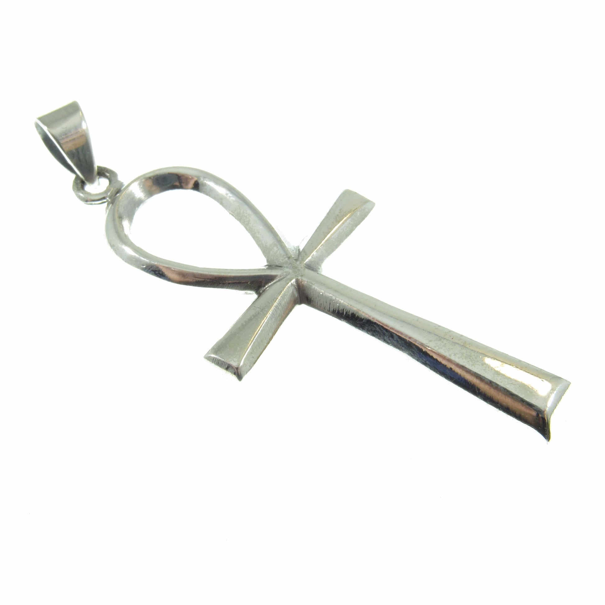 Large Solid 925 Sterling Silver Egyptian Ankh, Crux Ansata Cross, Handcrafted Egyptian Jewelry, Key of Life Pendant for Men
