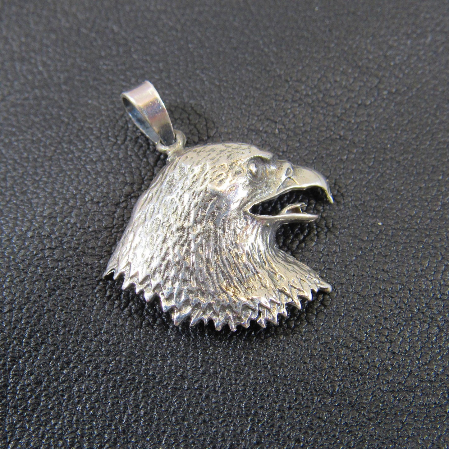 Solid 925 Sterling Silver Eagle Head Pendant – Handcrafted Bald Eagle Charm - Gift for Men & Women – Nature and Wildlife Jewelry