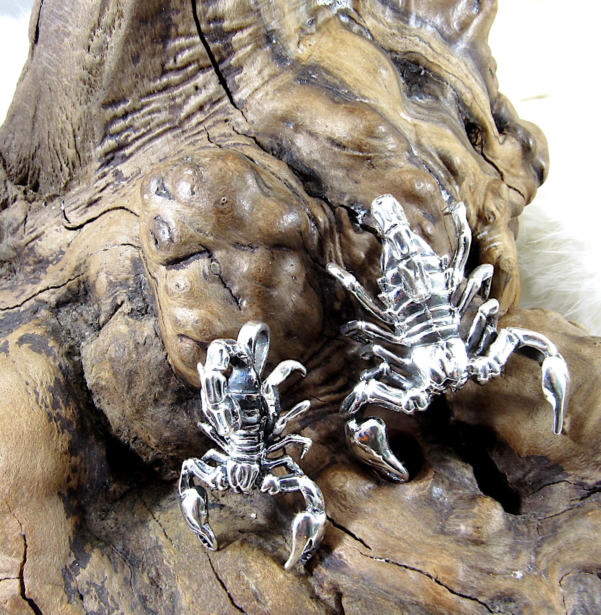 Solid 925 Sterling Silver Scorpion Slide Pendant – Handcrafted Large or XL Statement Piece – Zodiac Scorpio Sign – Bold Jewelry Gift for Him
