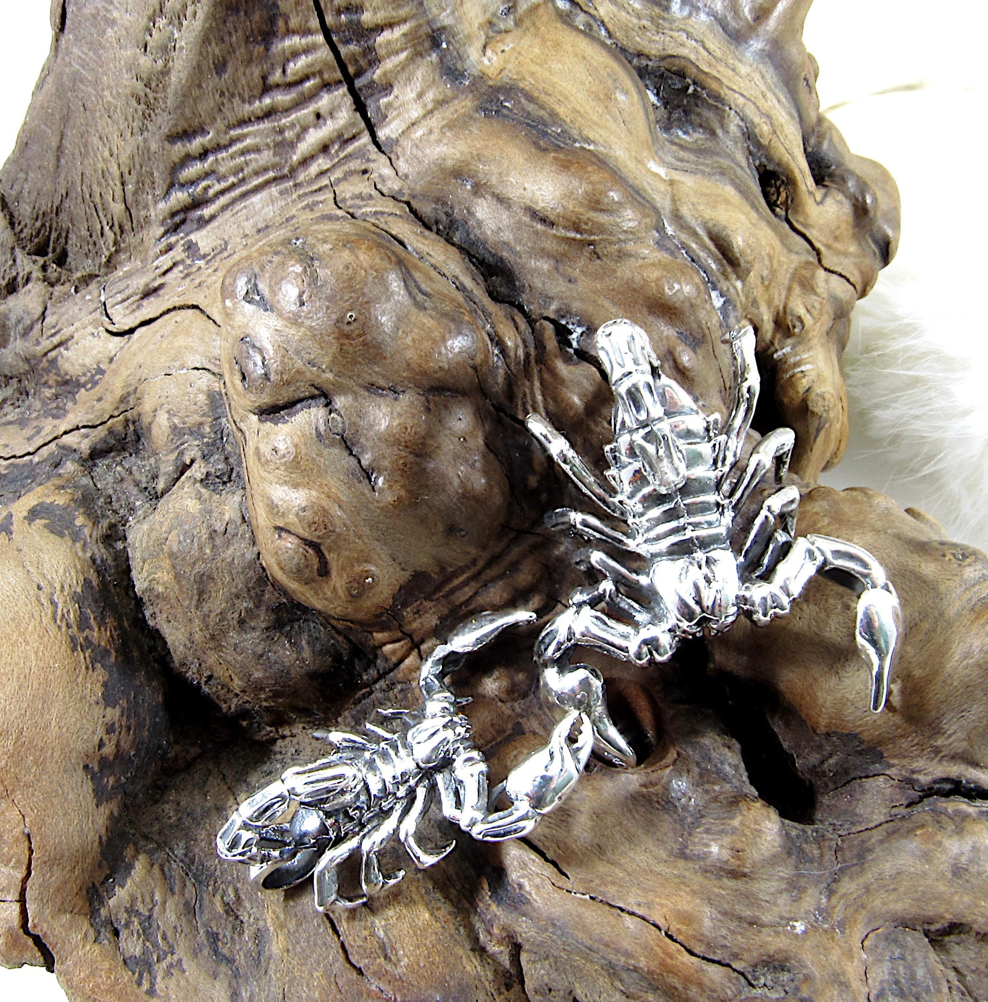 Solid 925 Sterling Silver Scorpion Slide Pendant – Handcrafted Large or XL Statement Piece – Zodiac Scorpio Sign – Bold Jewelry Gift for Him