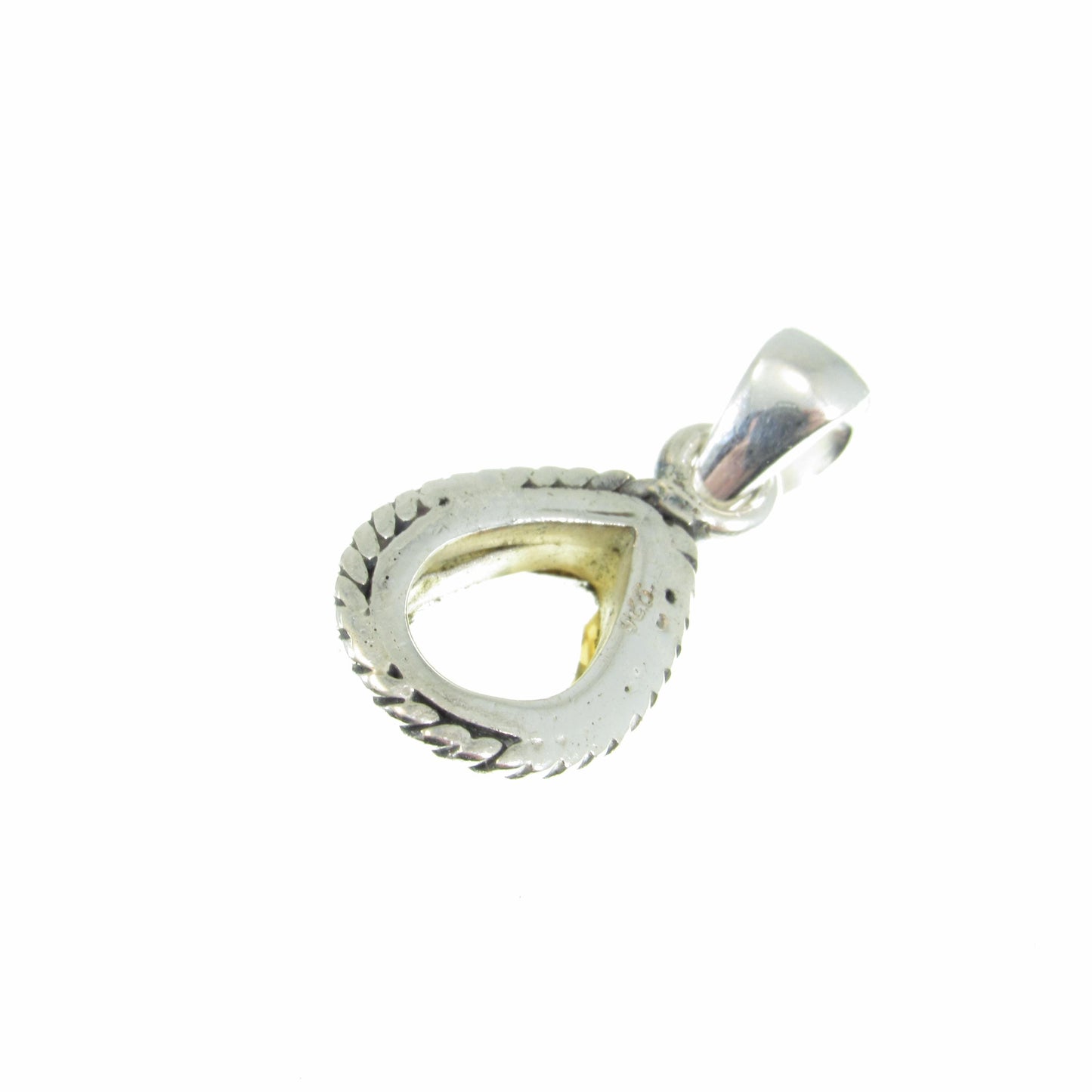 Solid 925 Sterling Silver and Faceted Citrine Pendant – Handcrafted Teardrop Gemstone Charm – November Birthstone Jewelry – Gift for Her