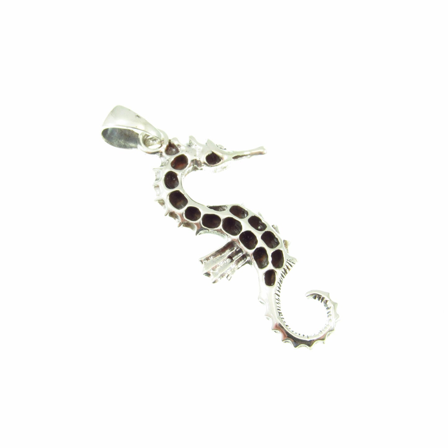 Solid 925 Sterling Silver Seahorse Pendant – Nautical Necklace Charm, Ocean Lover Gift, Beach Jewelry, Handcrafted Sea Life Charm