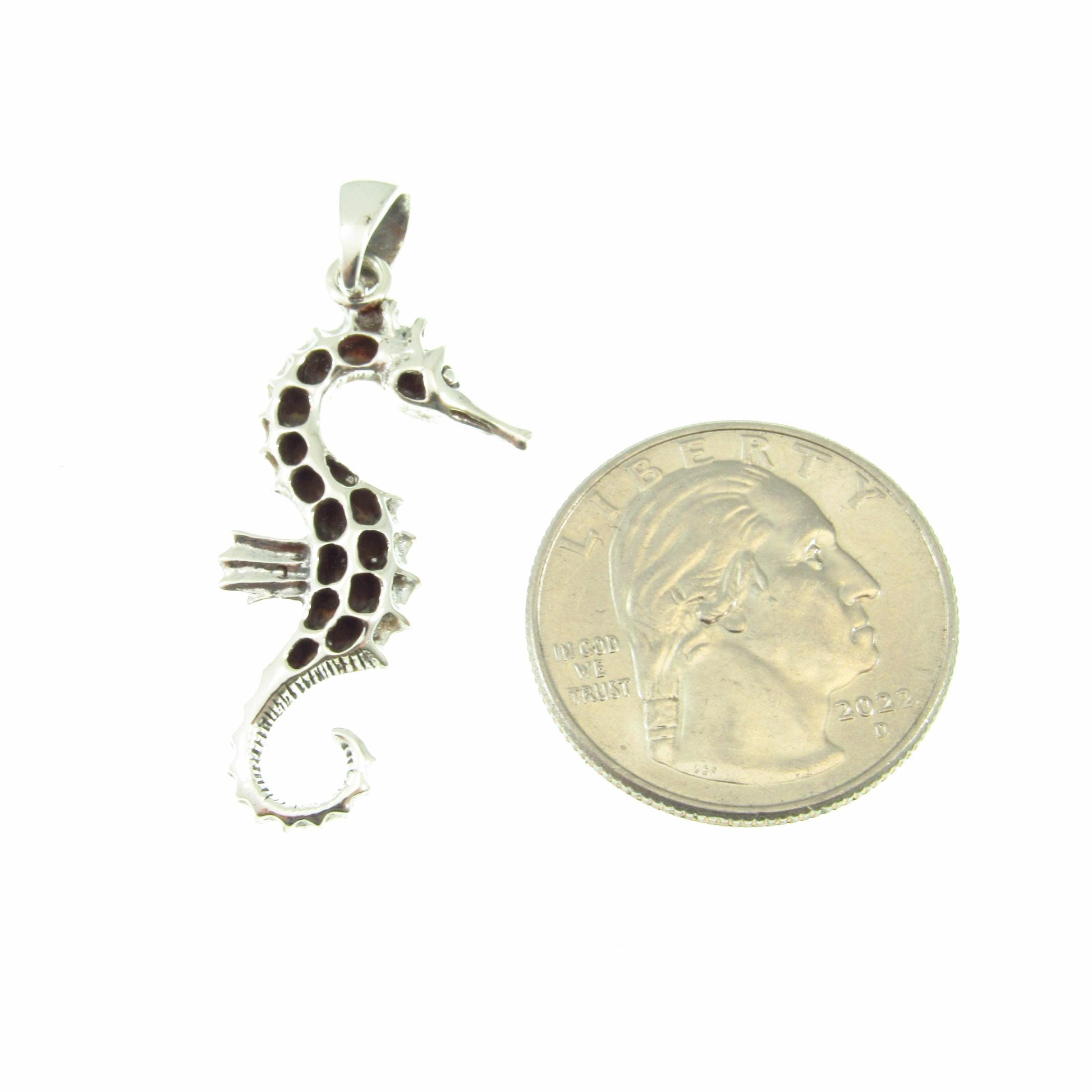 Solid 925 Sterling Silver Seahorse Pendant – Nautical Necklace Charm, Ocean Lover Gift, Beach Jewelry, Handcrafted Sea Life Charm