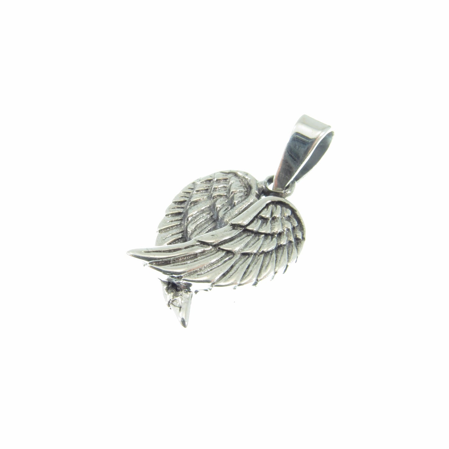 Solid 925 Sterling Silver Angel Wings Pendant – Handcrafted Guardian Angel Charm, Angelic Protection & Peace Jewelry, Memorial Gift for Her