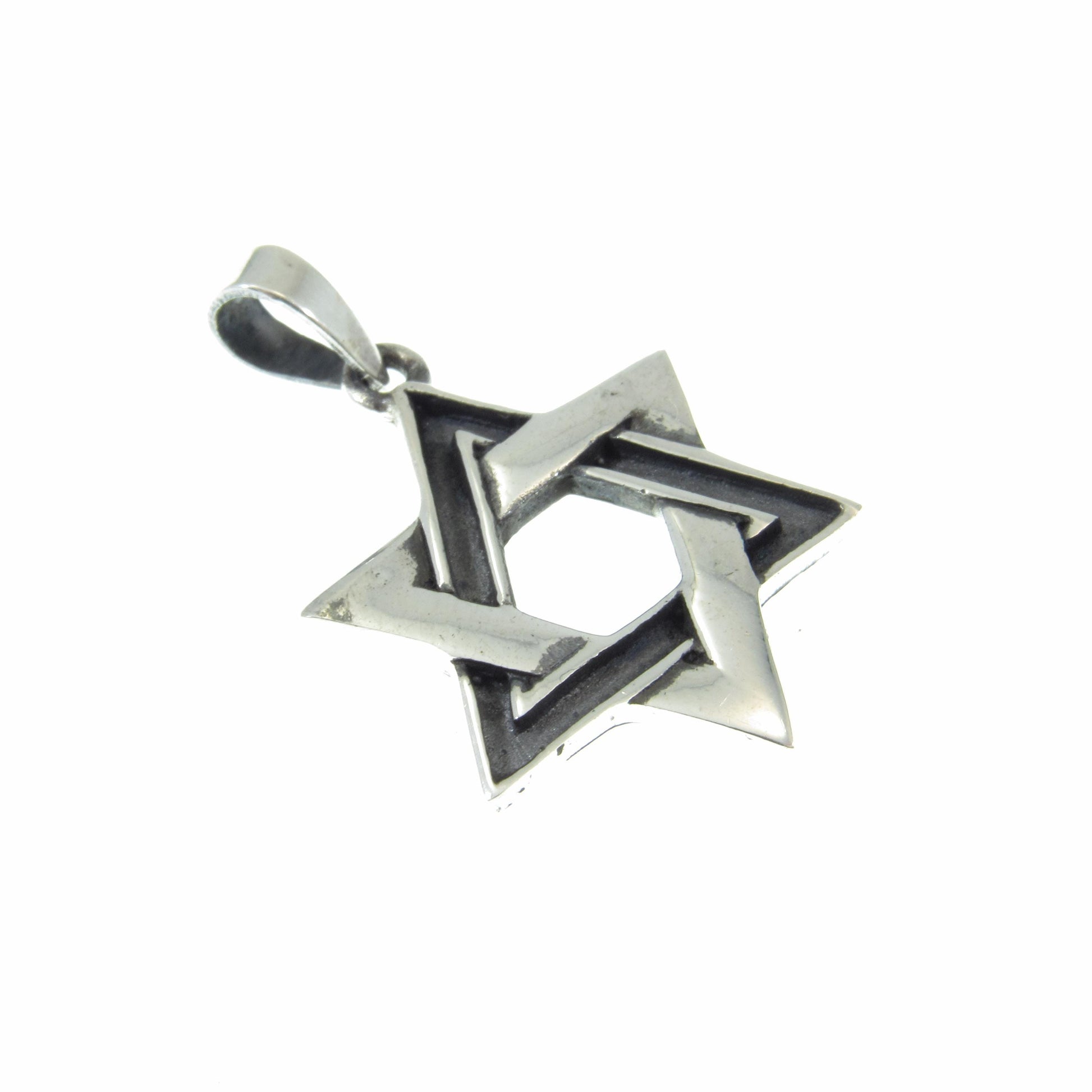 Solid 925 Sterling Silver Star of David Pendant – Jewish Charm - Magen David Necklace, Religious Symbol, Men’s & Women’s Jewelry Gift
