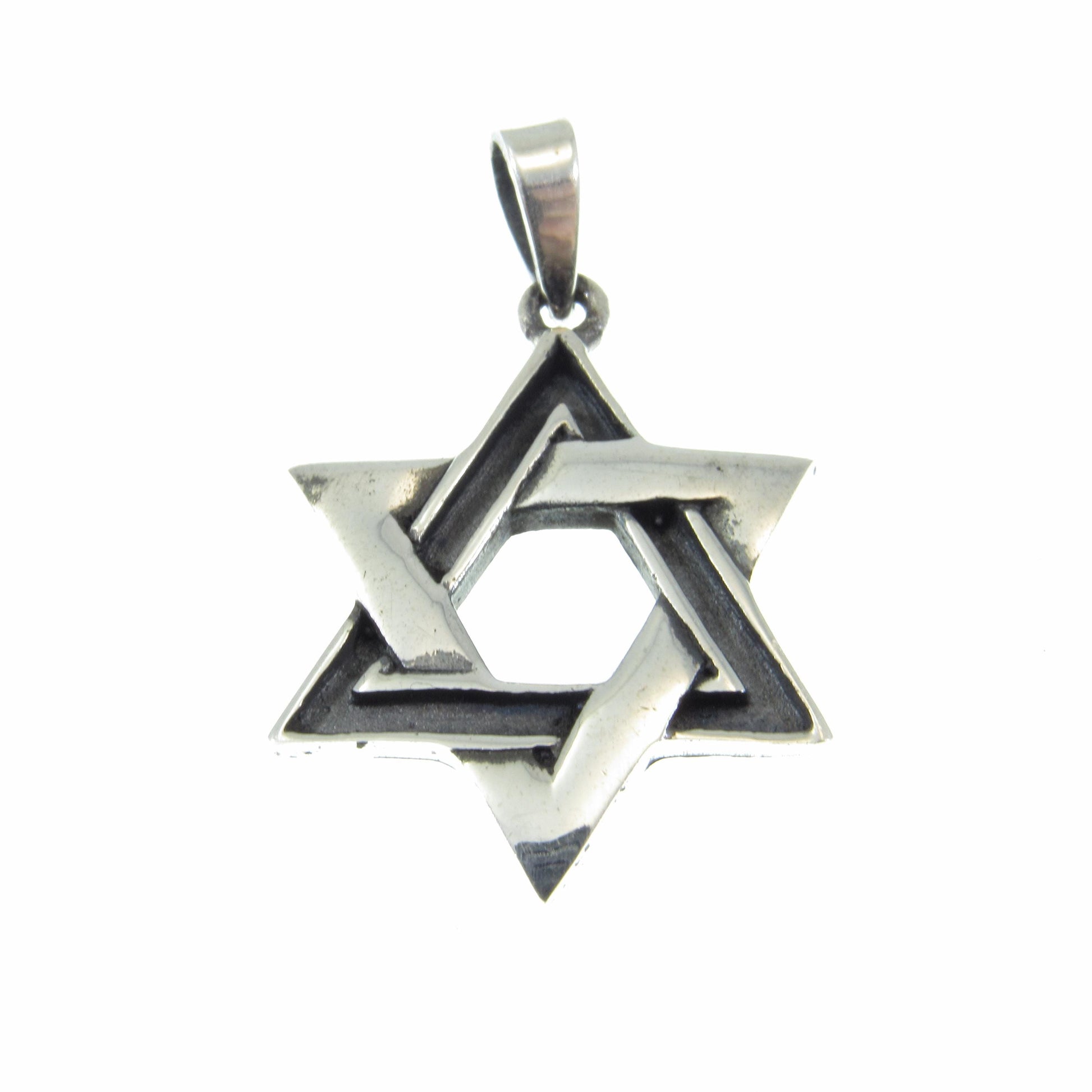 Solid 925 Sterling Silver Star of David Pendant – Jewish Charm - Magen David Necklace, Religious Symbol, Men’s & Women’s Jewelry Gift