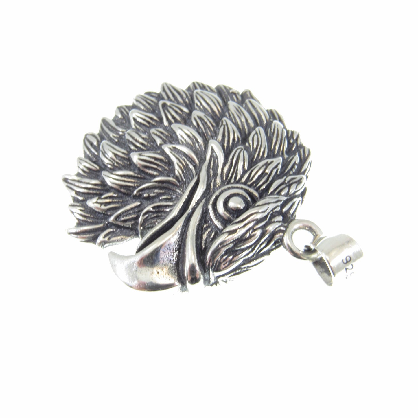 Solid Sterling Silver Eagle Pendant – 3D Bald Eagle Head Amulet, Patriotic Jewelry for Men, American Symbol of Freedom, Gift for Him