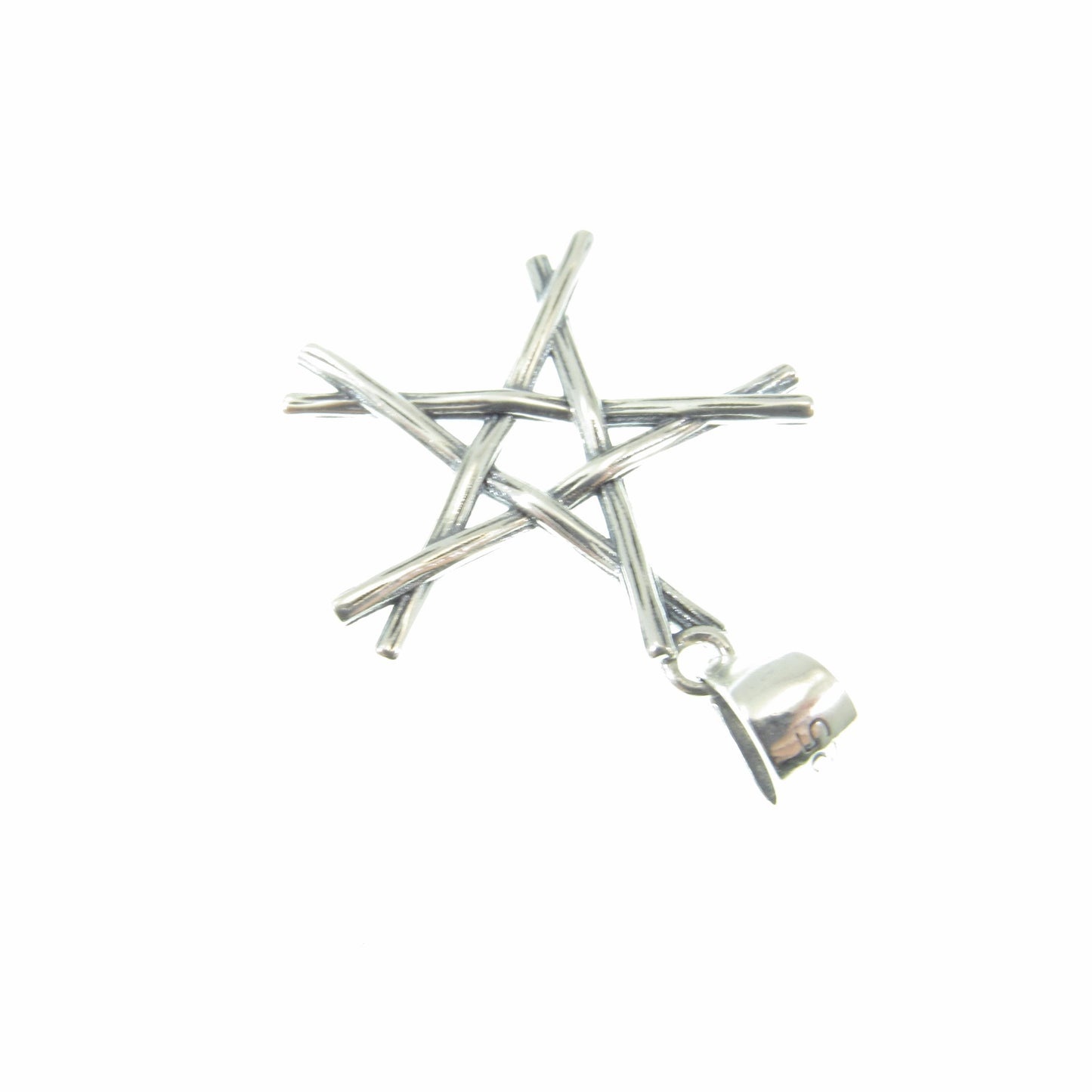 Solid 925 Sterling Silver Pentagram Pendant – Handcrafted 5-Pointed Star Charm, Wiccan Pagan Symbol, Protection Amulet, Witchy Jewelry Gift