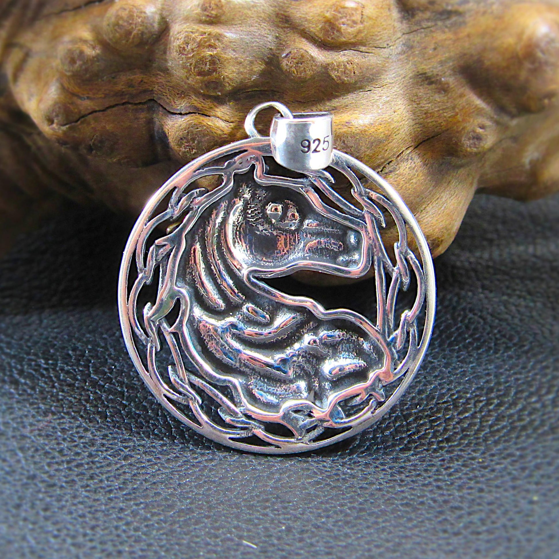Solid 925 Sterling Silver Celtic Horse Pendant – Equestrian Jewelry, Horse Lover Gift, Norse Viking Charm with Celtic Knotwork