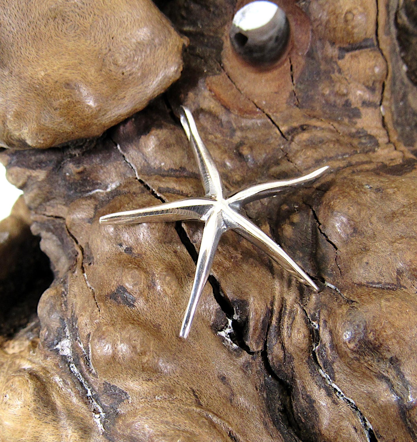 Solid 925 Sterling Silver Starfish Slide Pendant – Ocean-Inspired Jewelry, Beach Lover Gift, Marine Life & Coastal Silver Necklace Charm
