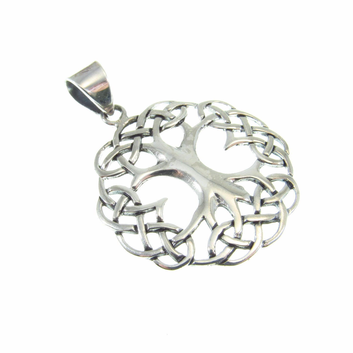 Solid 925 Sterling Silver Tree of Life Pendant – Celtic Jewelry, Spiritual Necklace Charm, Nature-Inspired Gift, Norse Pagan Wiccan Amulet