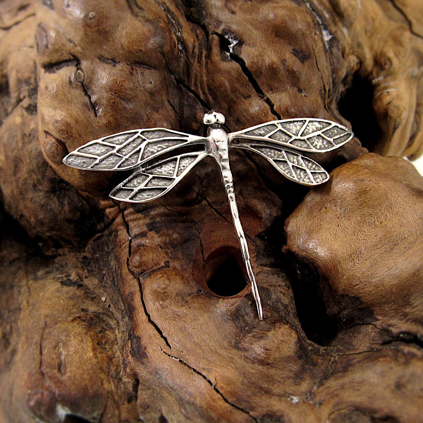 Solid 925 Sterling Silver Dragonfly Pendant – Dragonfly Slide Necklace Charm, Nature-Inspired Jewelry, Insect Totem Gift for Women & Men