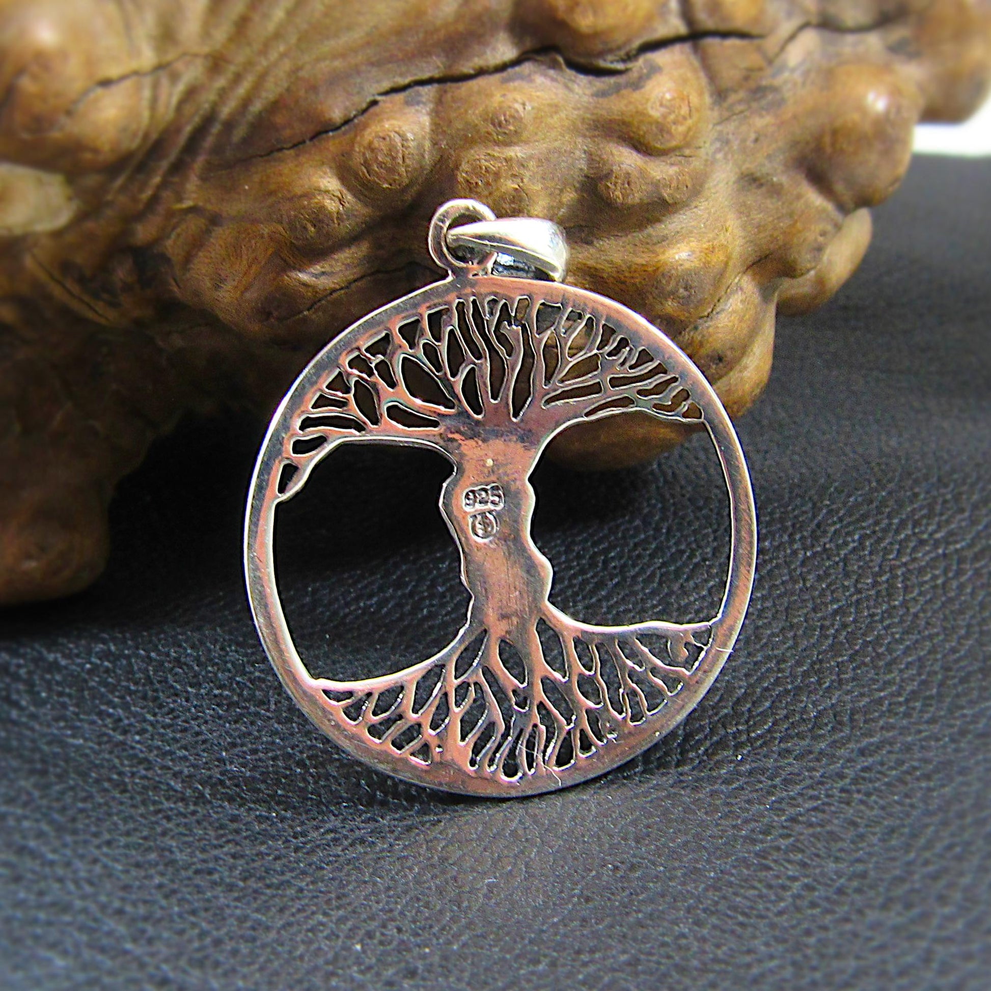 Solid 925 Sterling Silver Lovers Entwined Pendant - Couple Embracing - Tree of Life Pendant, Yggdrasil Amulet, Handcrafted Spiritual Jewelry