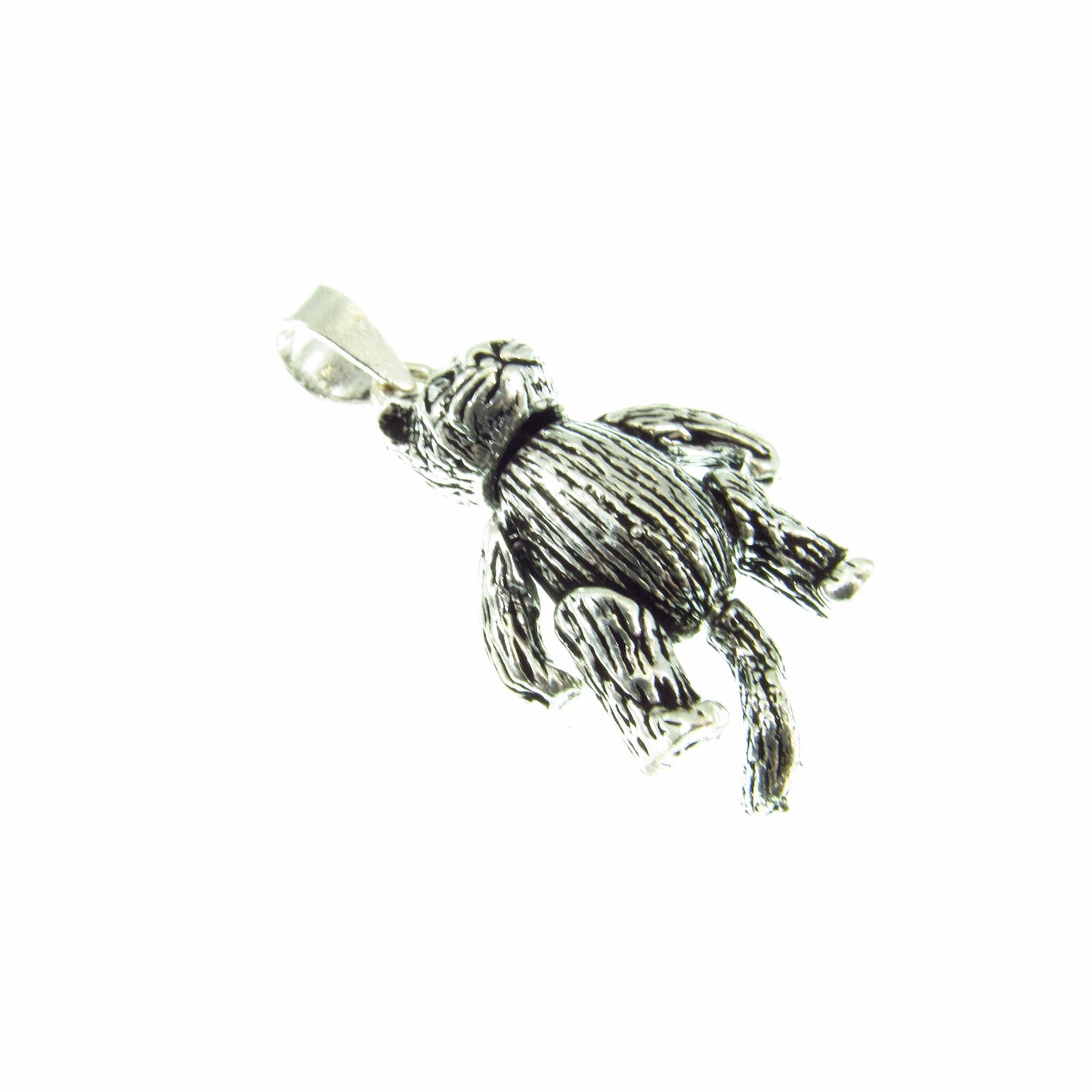 Solid 925 Sterling Silver Articulated Kitty Cat Pendant – Movable Cat Charm, Silver Cat Lover Jewelry, Unique Feline Gift