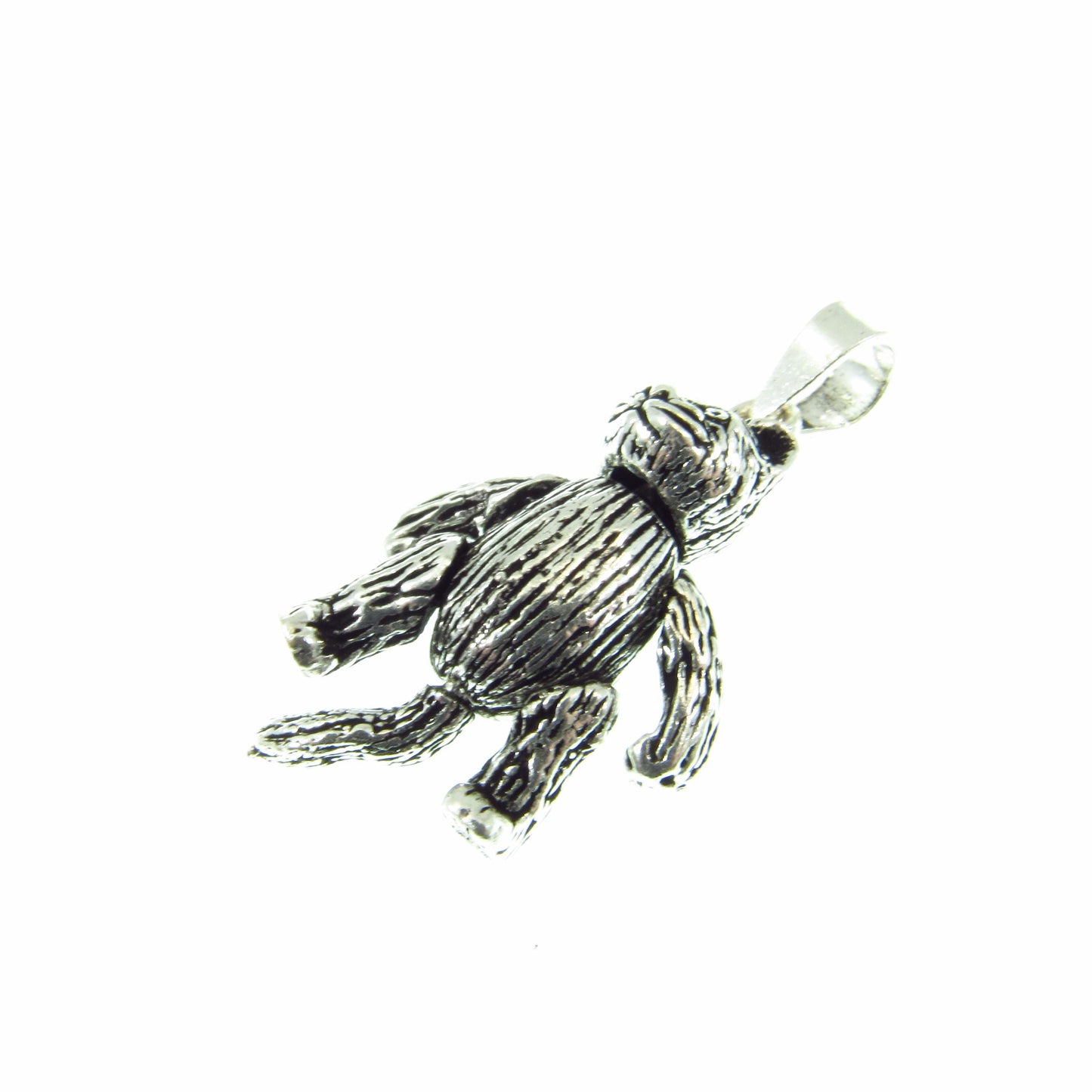 Solid 925 Sterling Silver Articulated Kitty Cat Pendant – Movable Cat Charm, Silver Cat Lover Jewelry, Unique Feline Gift