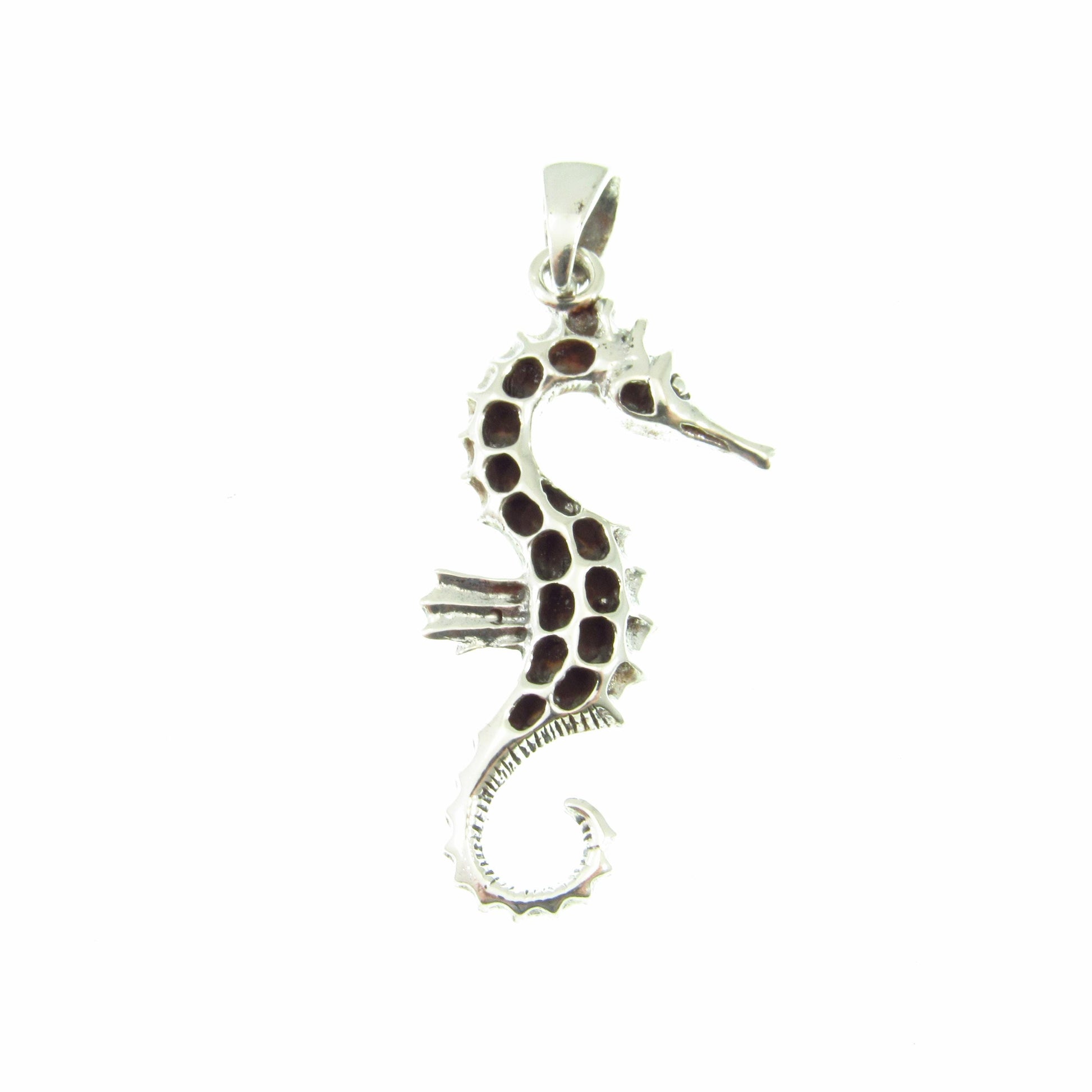 Solid 925 Sterling Silver Seahorse Pendant – Nautical Necklace Charm, Ocean Lover Gift, Beach Jewelry, Handcrafted Sea Life Charm