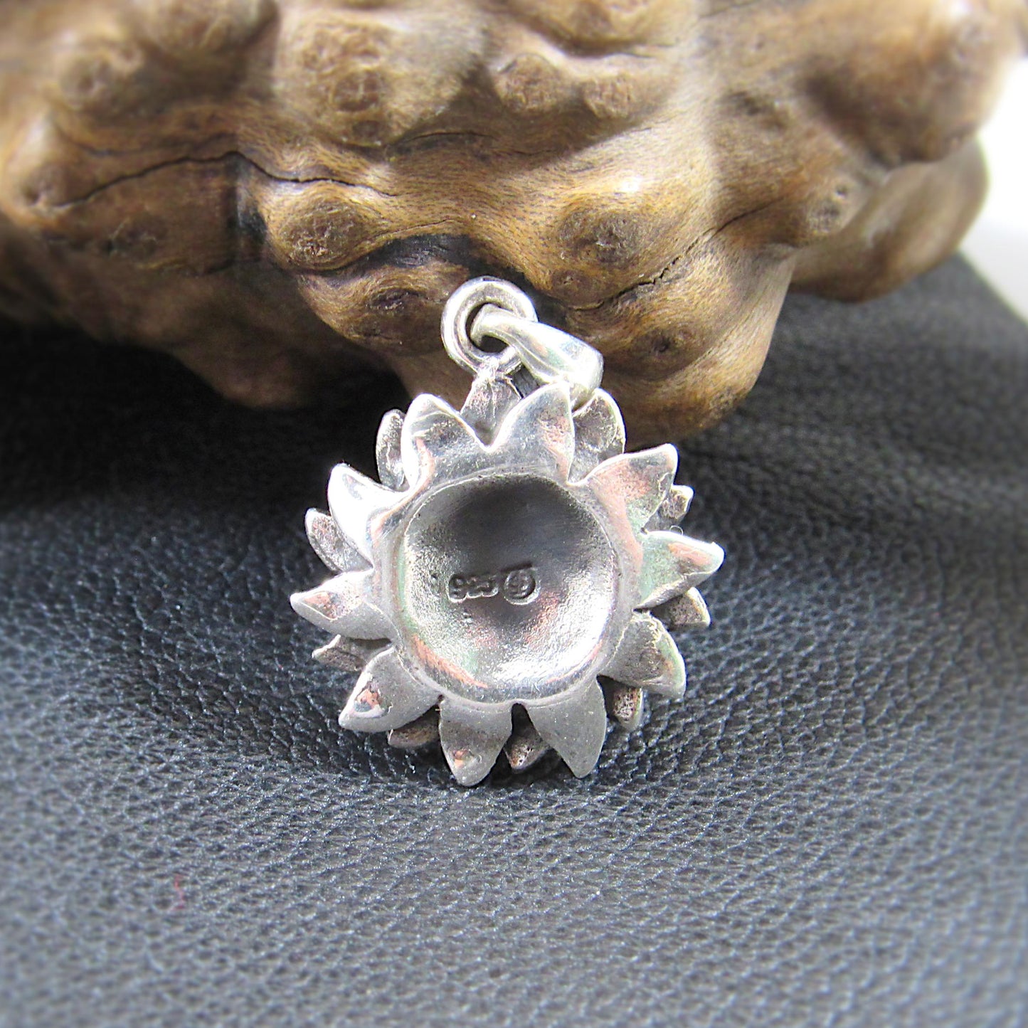 Solid Sterling Silver Sunflower Pendant – Handcrafted Floral Jewelry – Nature-Inspired Charm – Boho Botanical Sunflower – Flower Lover Gift